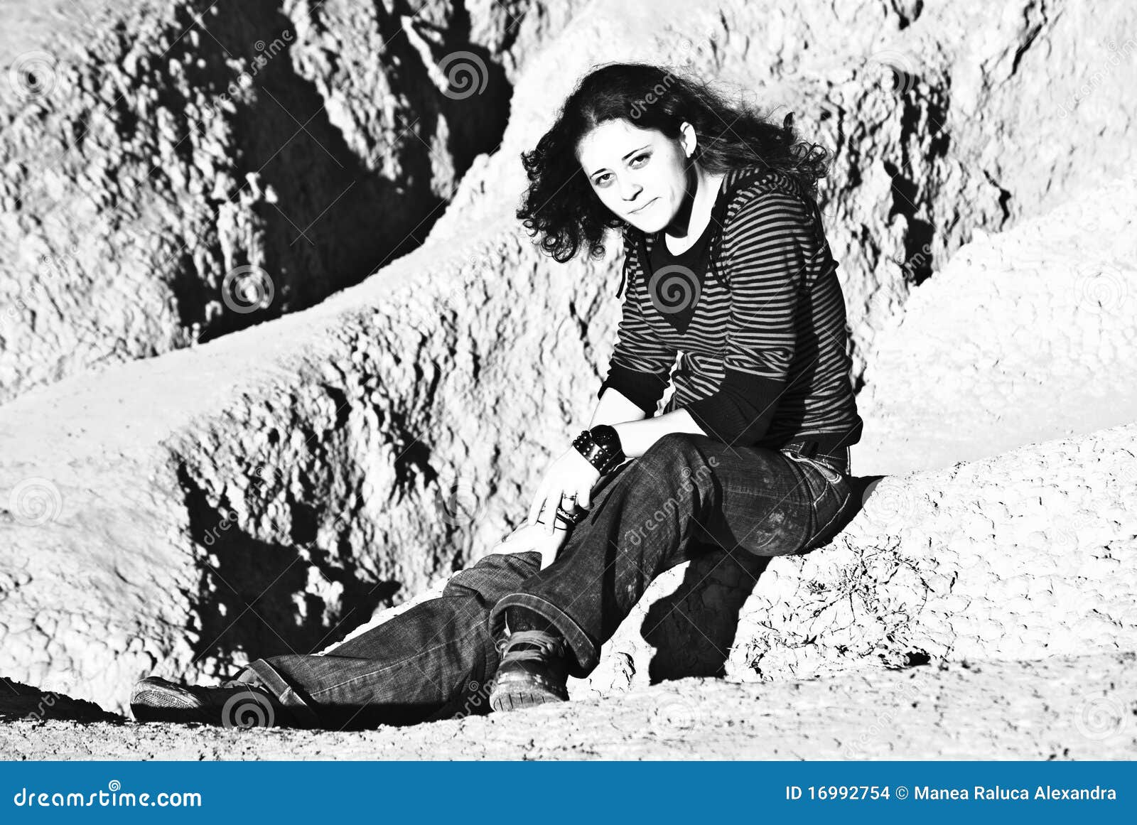 Desert lady stock photo. Image of lady, hair, desert 16992754