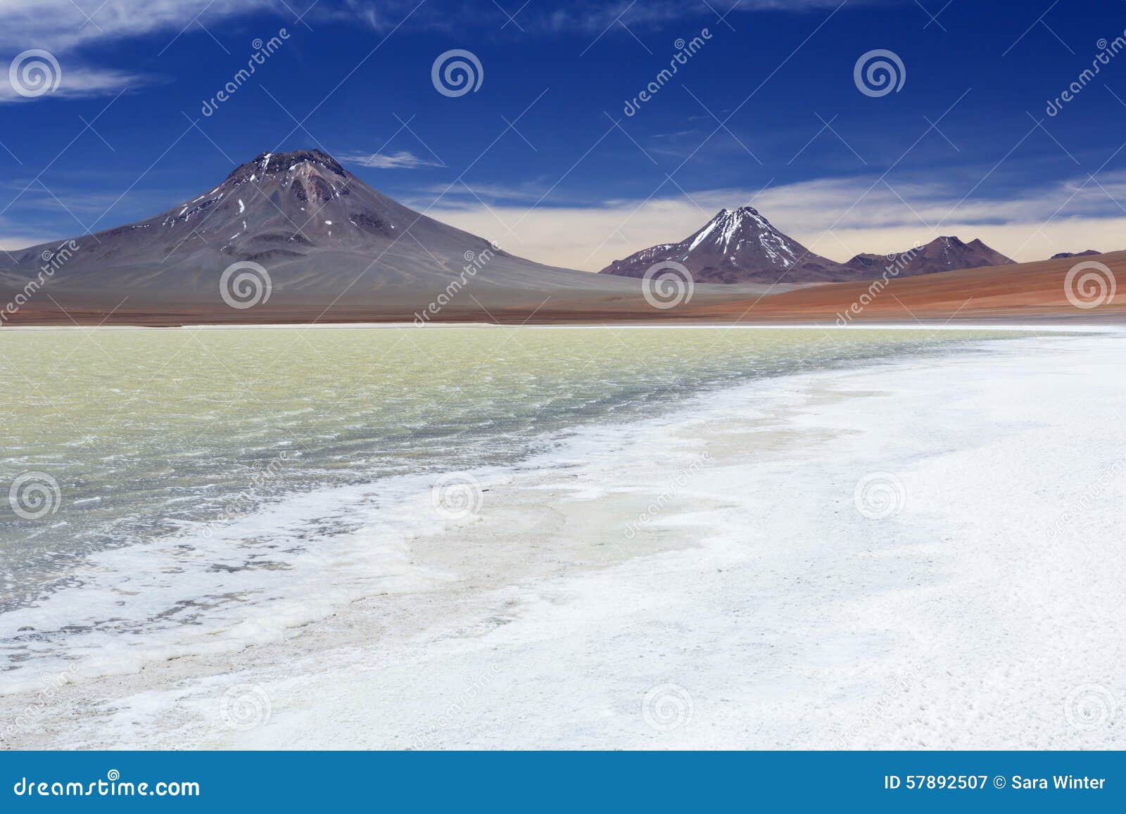 desert lake laguna lejia, altiplano, chile