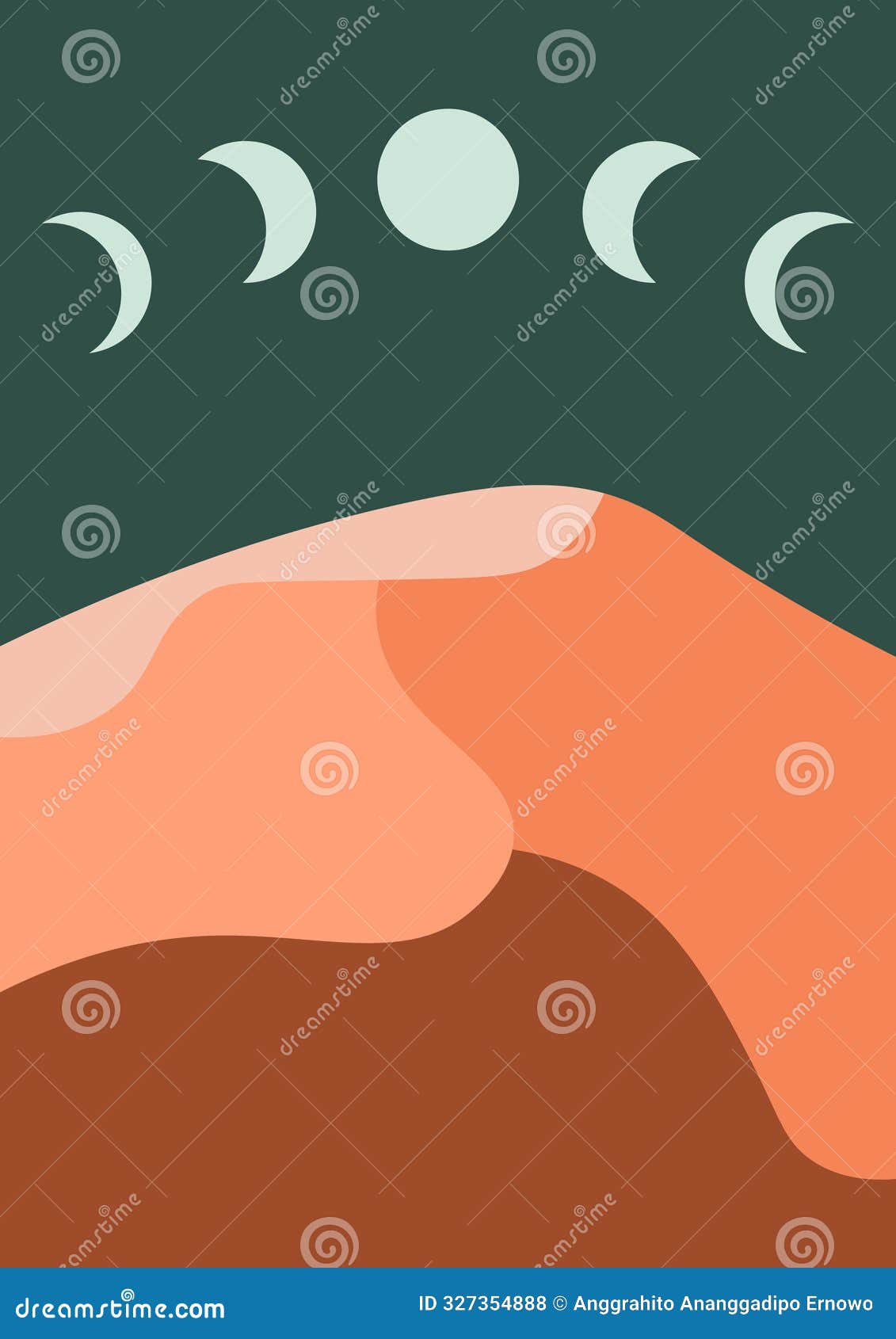 Boho Tank Top Mit Wüsten-Motiv & Moon Phases - Lässiges Damen Top