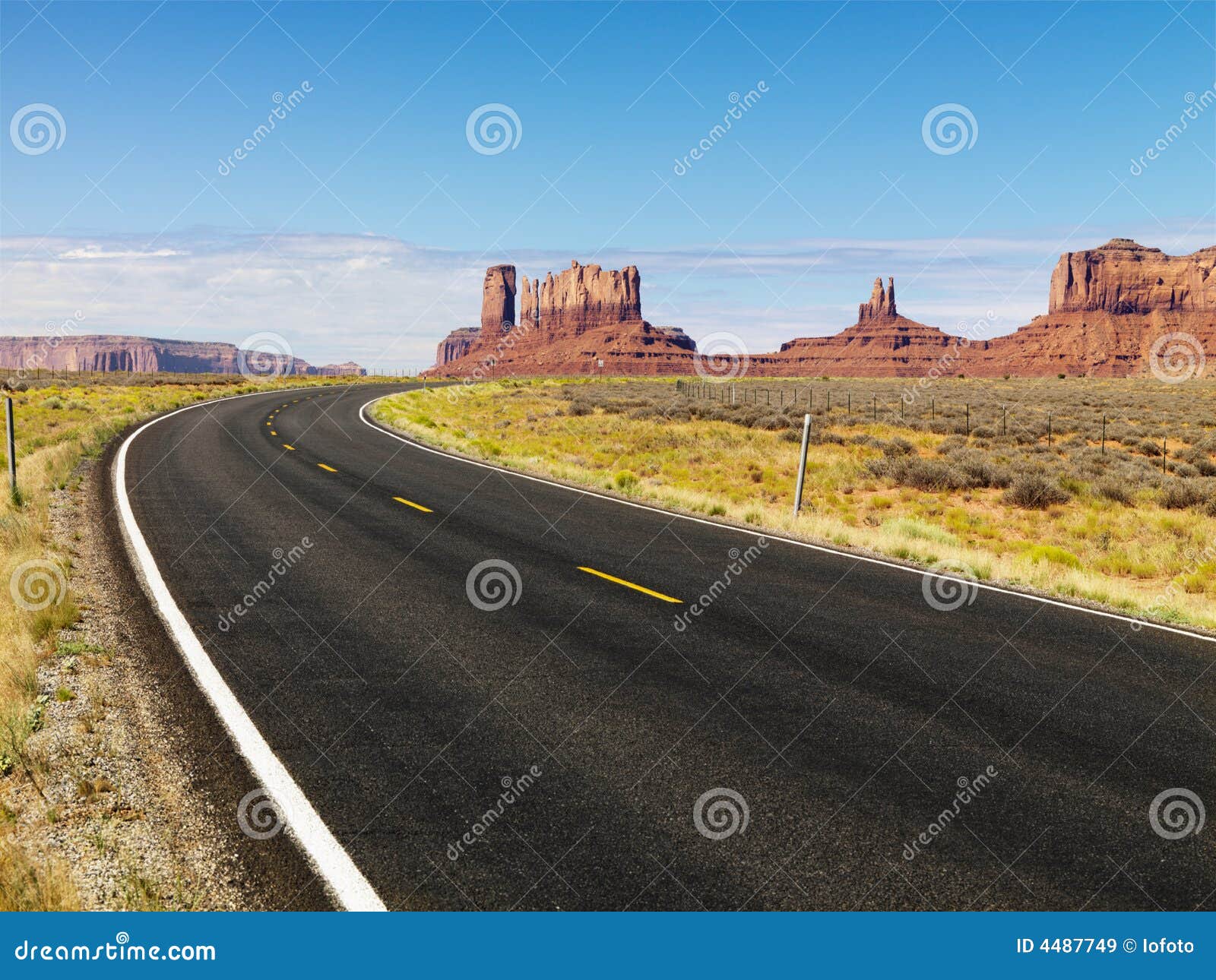 desert mesa and road.