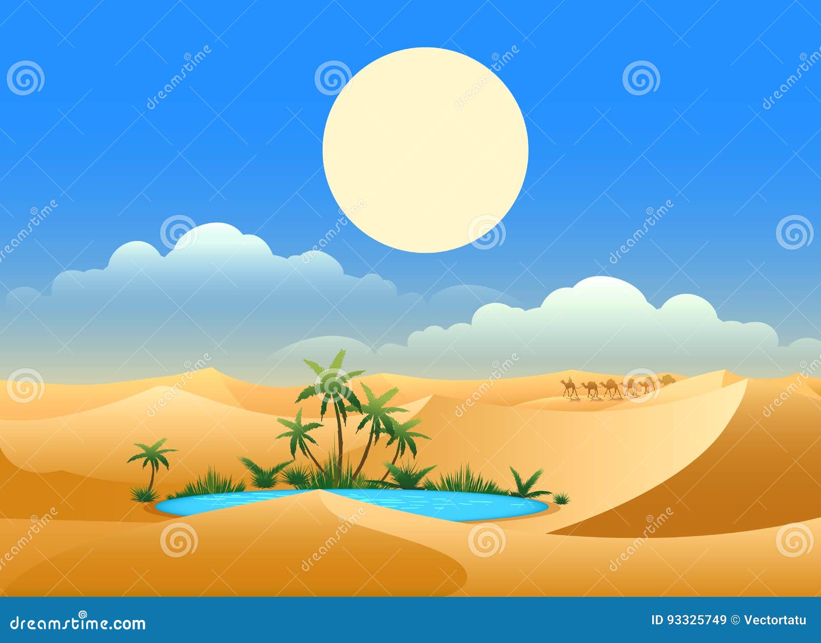desert oasis background