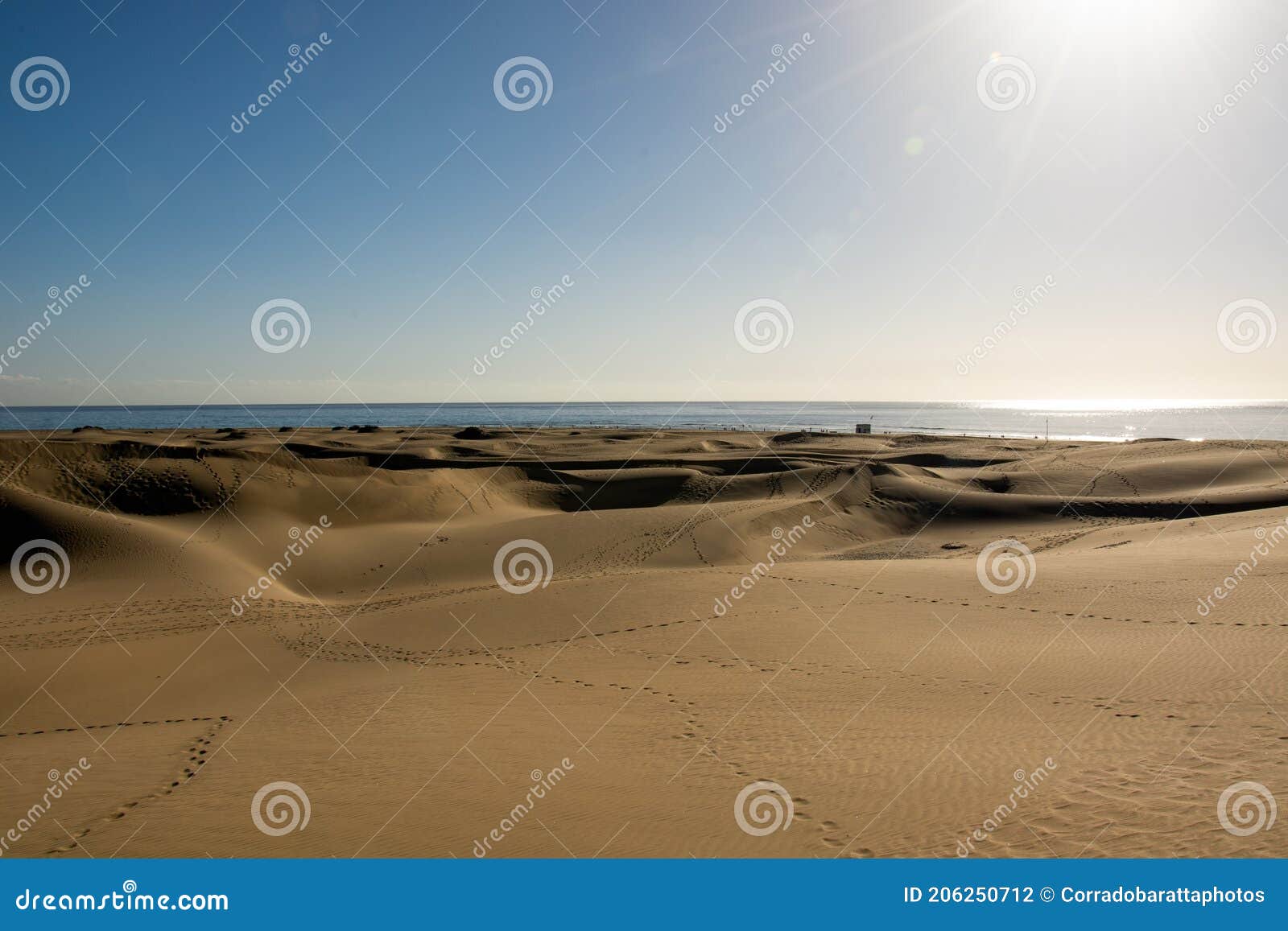 The desert reaches the sea stock photo. Image of destinations - 206250712