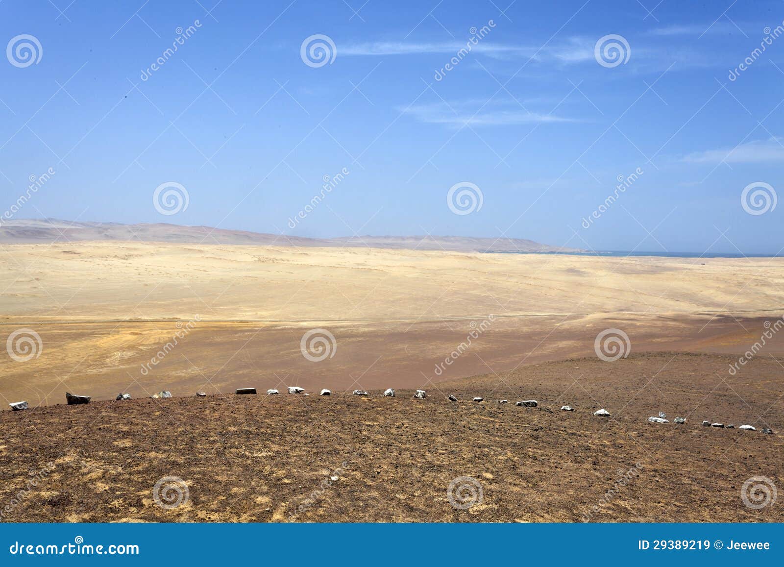 desert - reserva national de paracas national park in ica peru, south america