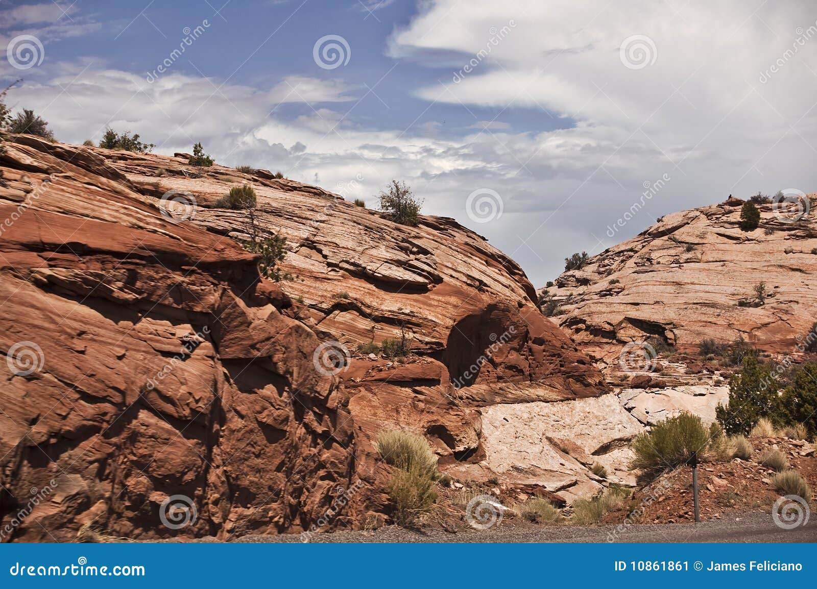 Desert Rocks stock image. Image of desert, monument, clouds 10861861
