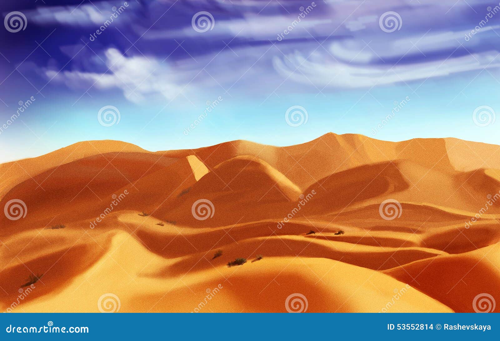 Desert Sand, Digital Drawing Stock Illustration Illustration of empty