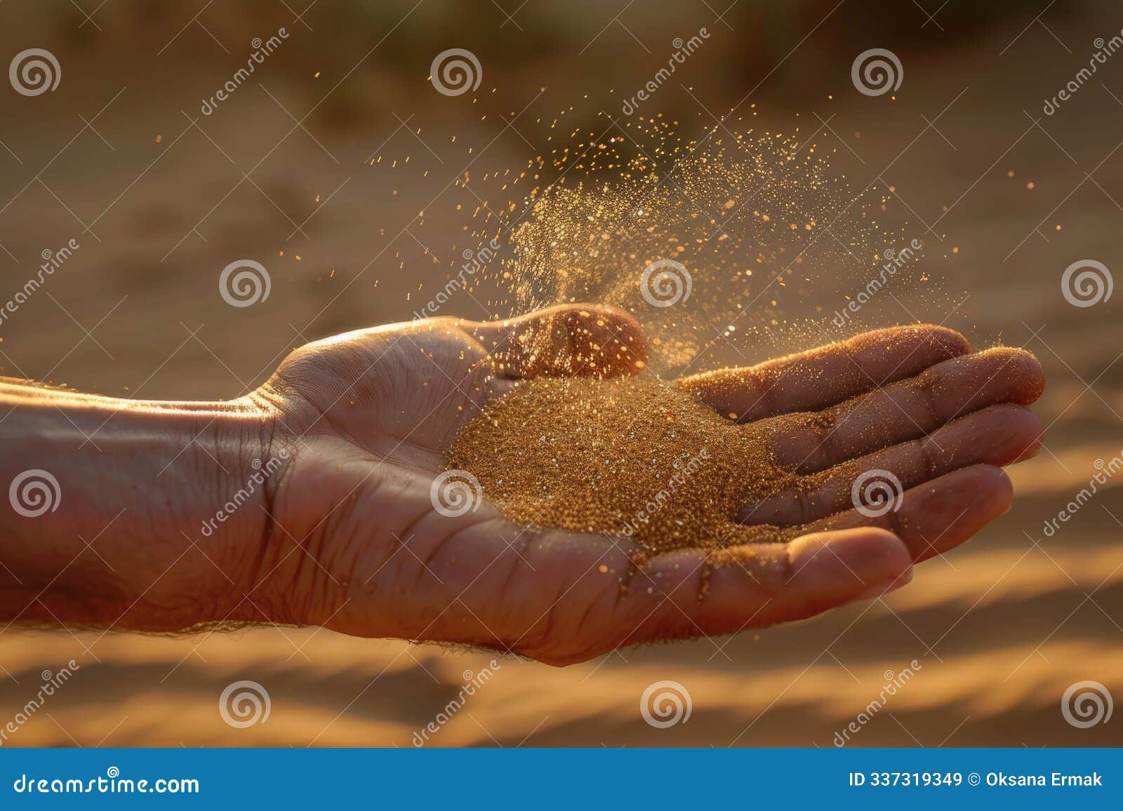 desert, sand in hand, sand shortage, global problems, lack of natural resources, time is running
