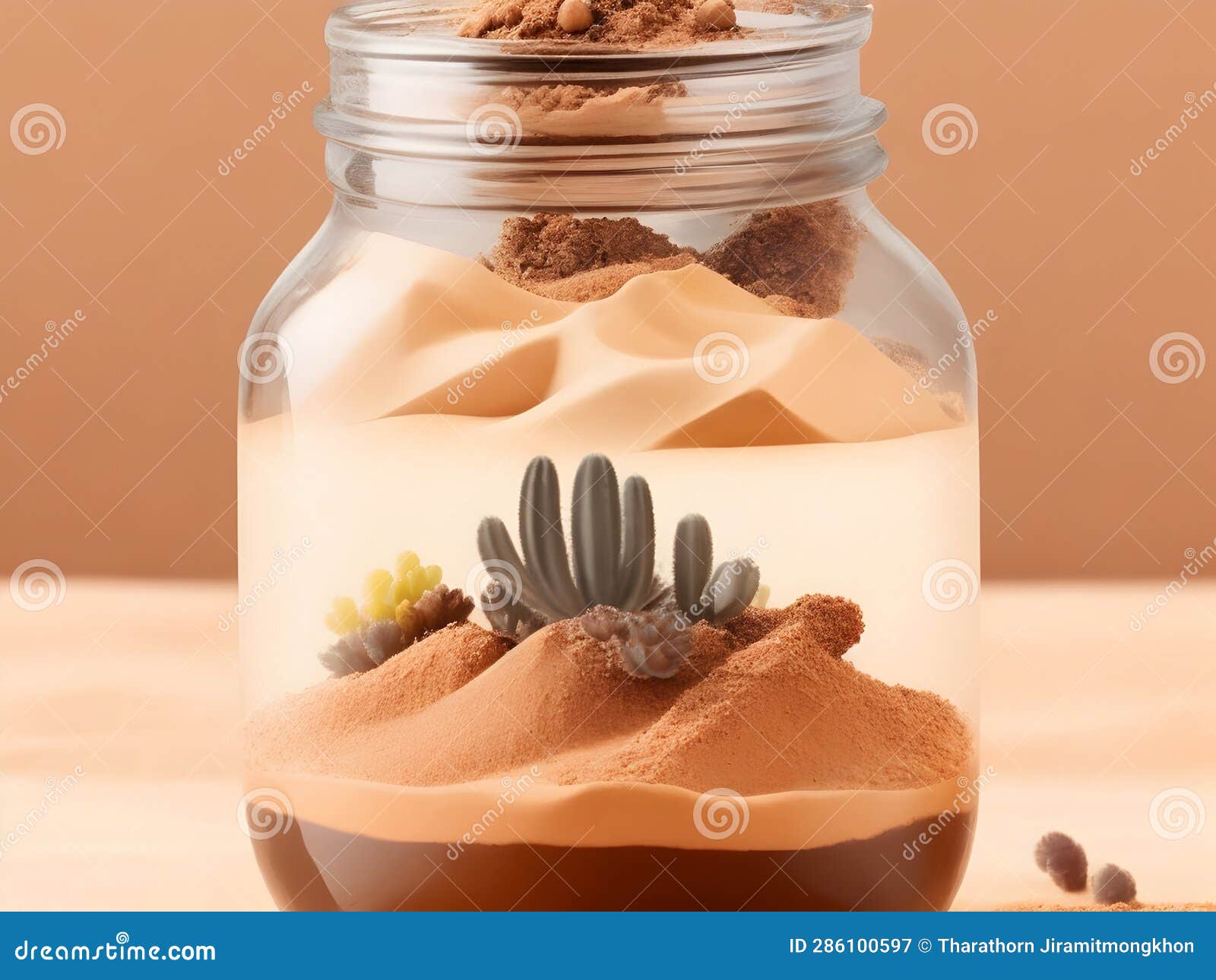 desert serenity: capturing the sands in a glass jar
