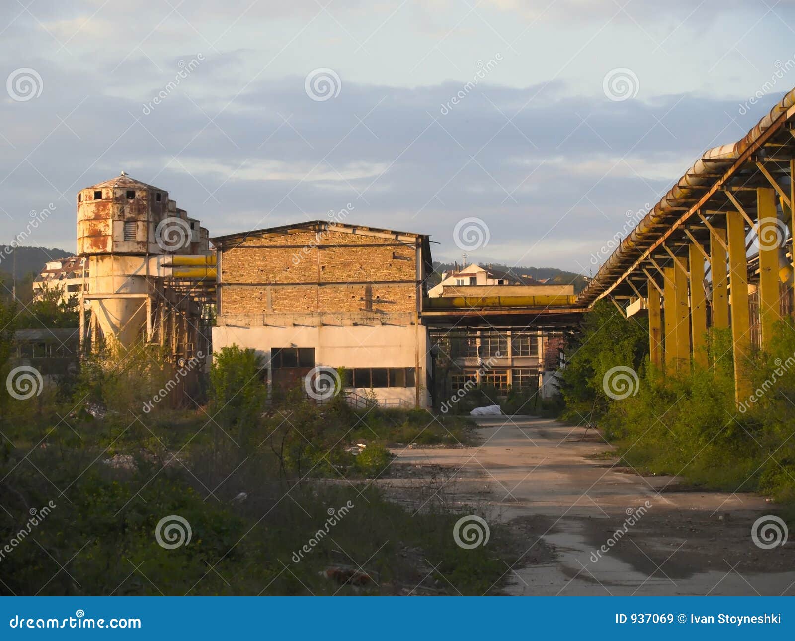 deserted industrial plant