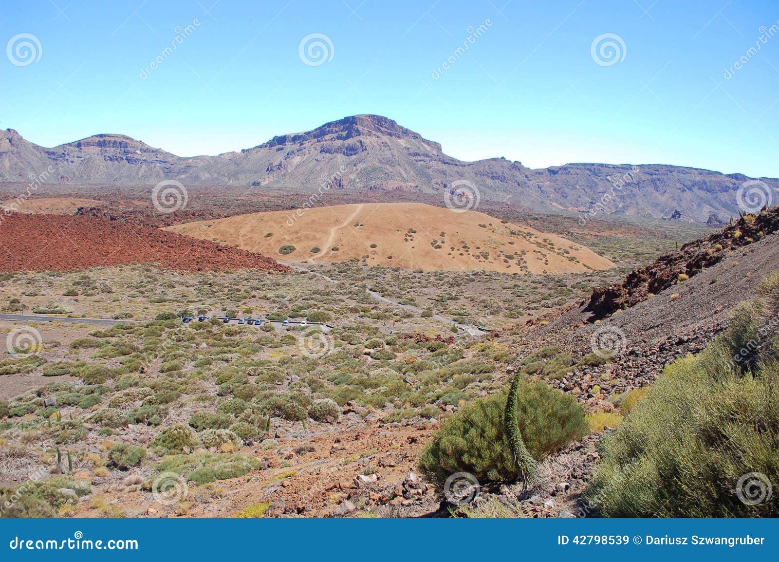 deserted landscape of teide national park on tener