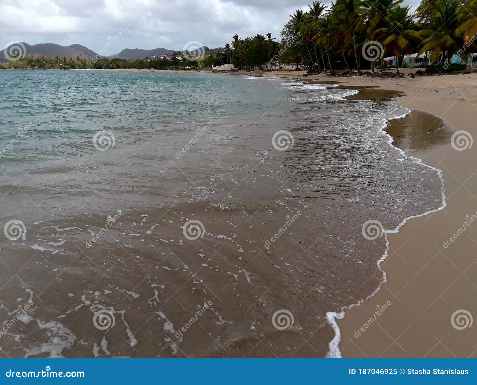Deserted Malabar Beach, Castries, St. Lucia Stock Image Image of vacation, sand 187046925