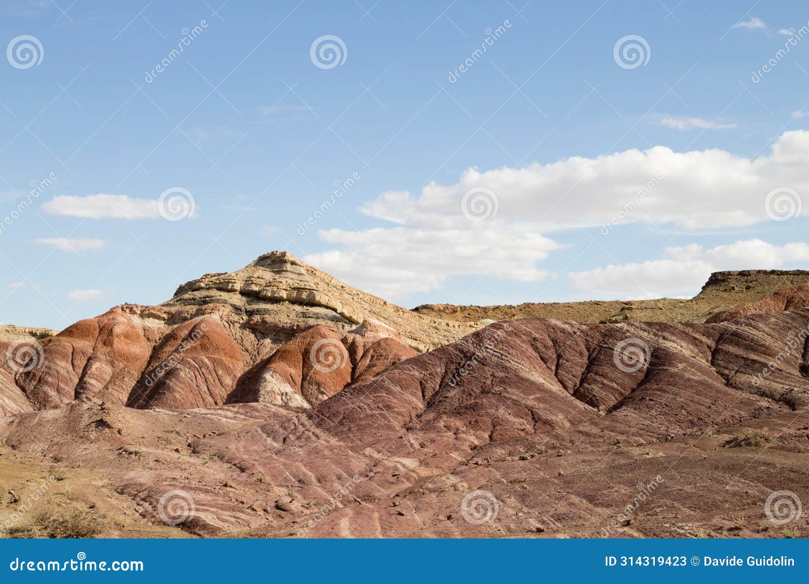 desertic hills landscape, mangystau region, kazakhstan