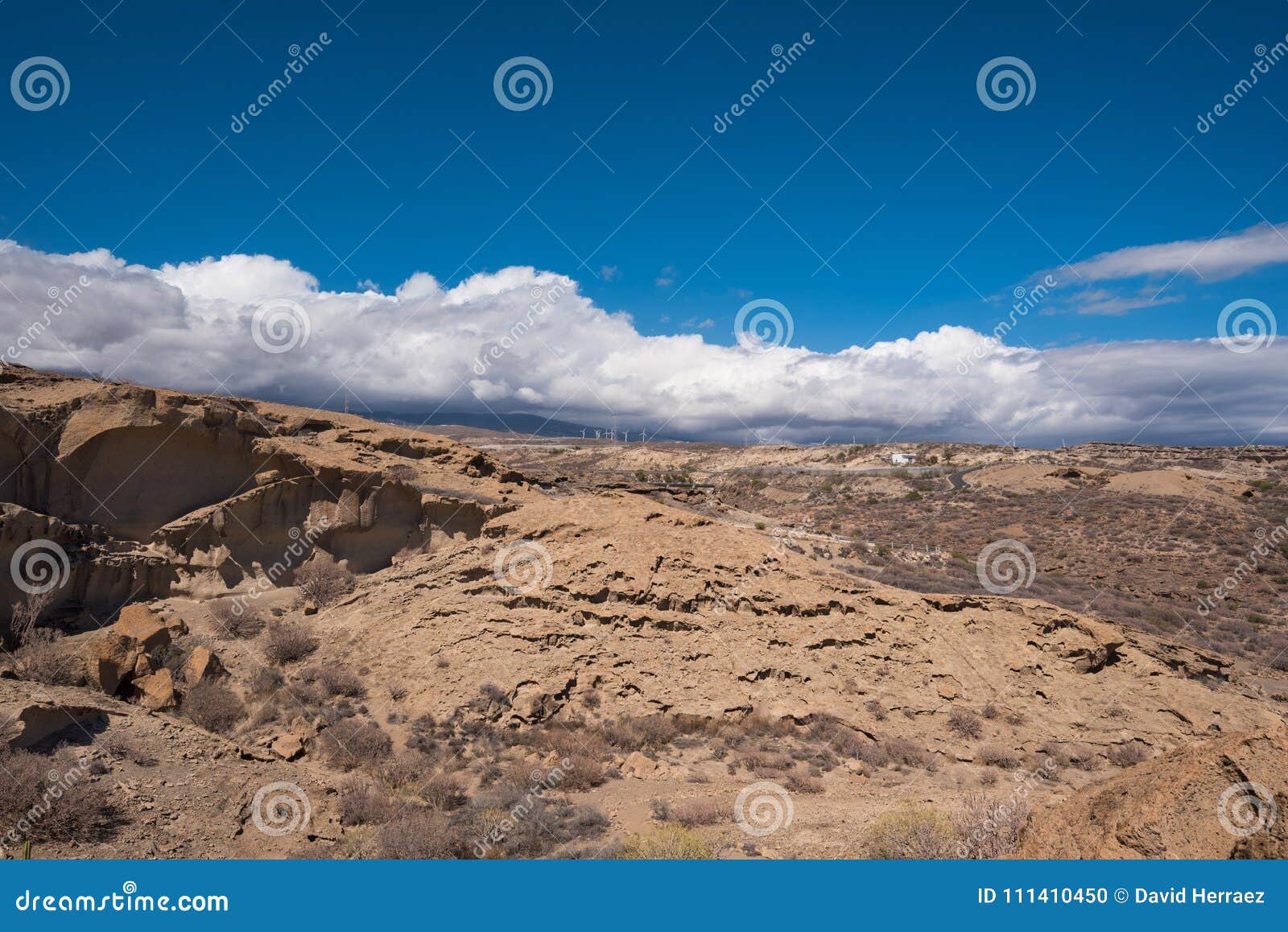 desertic landscape in south tenerife islands, cnary islands, spa