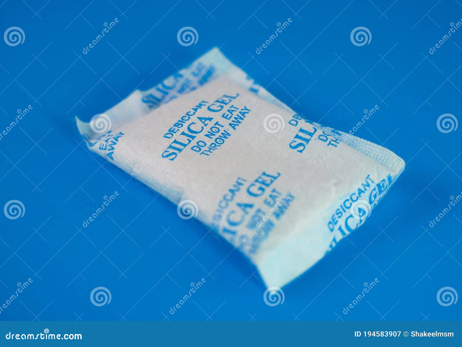 Desiccant or Silica Gel in White Paper Packaging Stock Image Image of