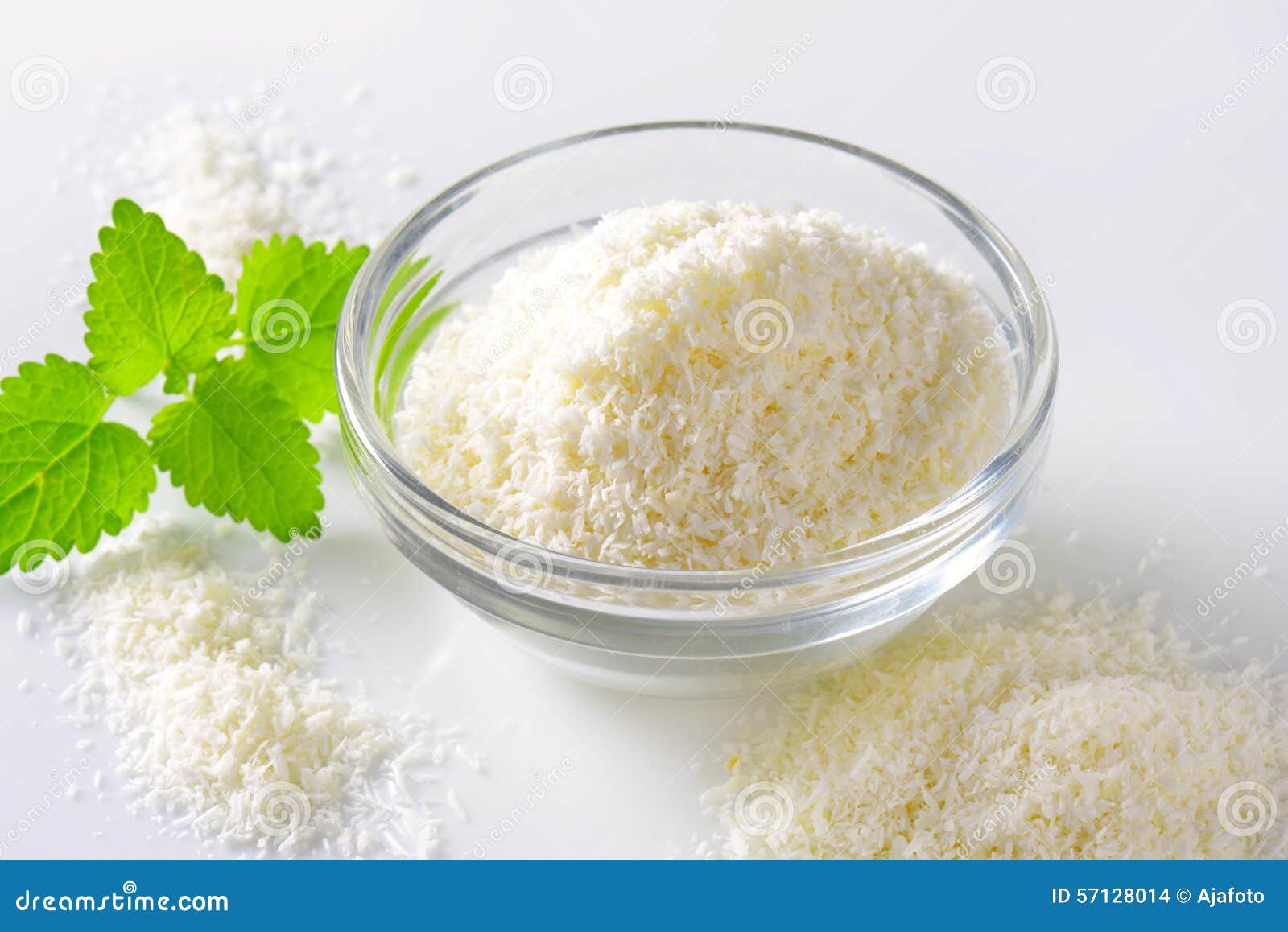 Desiccated coconut stock photo. Image of fruit, organic 57128014