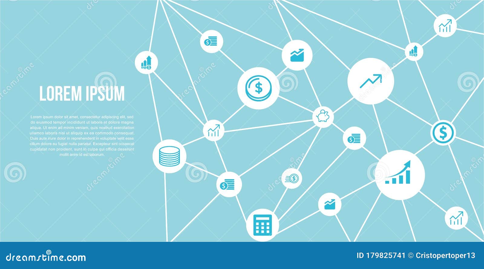 Design Abstract Network Finance Company Icon Stock Vector