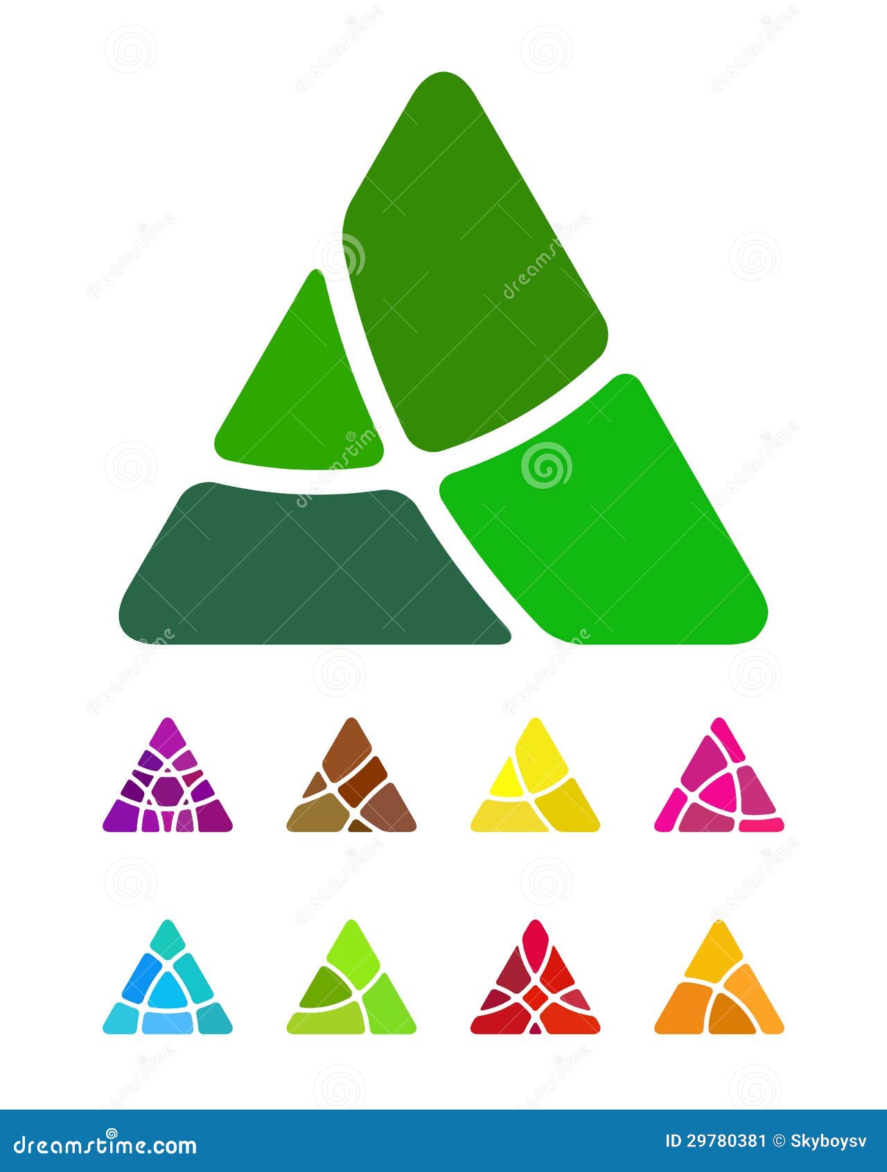  abstract triangle logo 