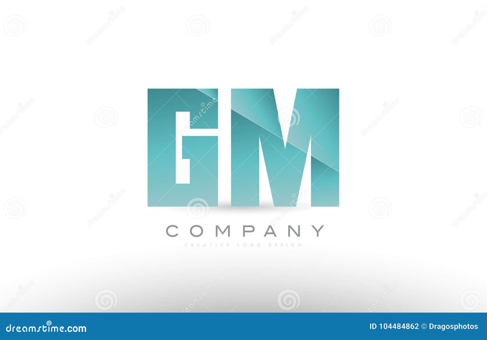 Initial Letter GM Logo - Simple Business Logo for Alphabet G and M