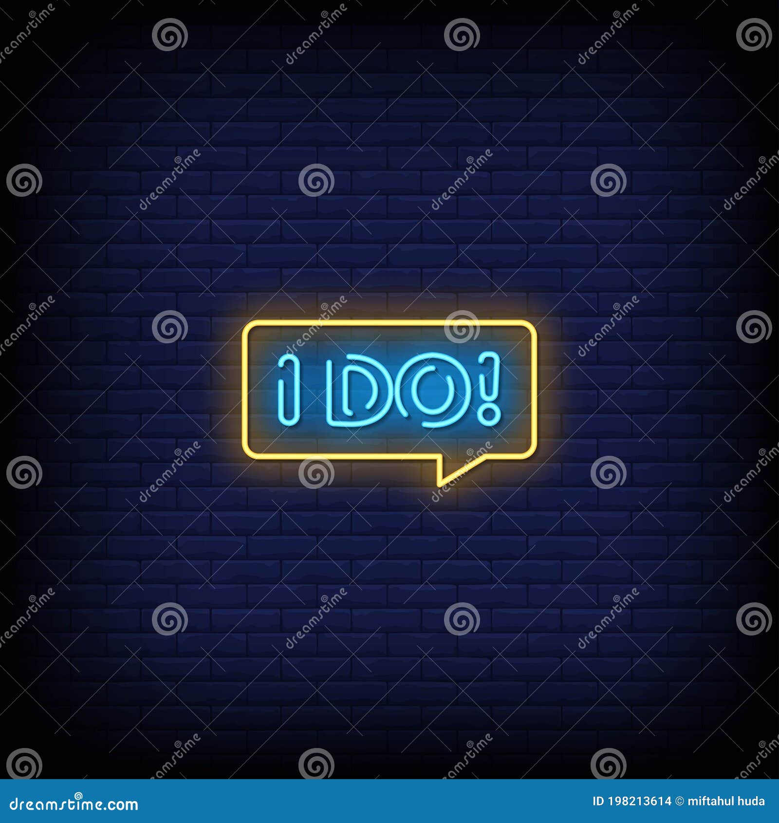 I Do Neon Signs Vector stock vector. Illustration of club 198213614