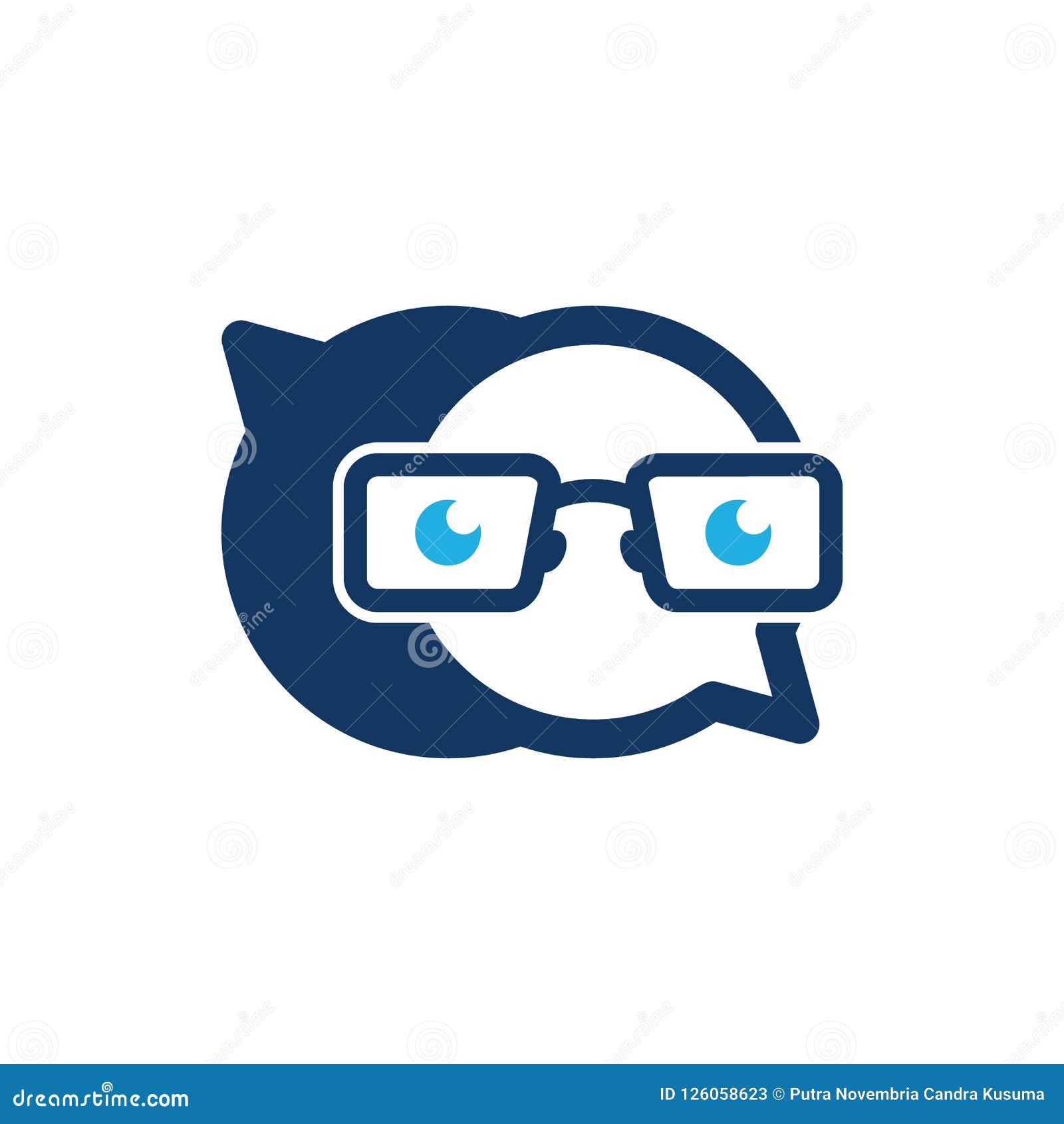 Download Chat Geek Logo Icon Design stock vector. Illustration of ...