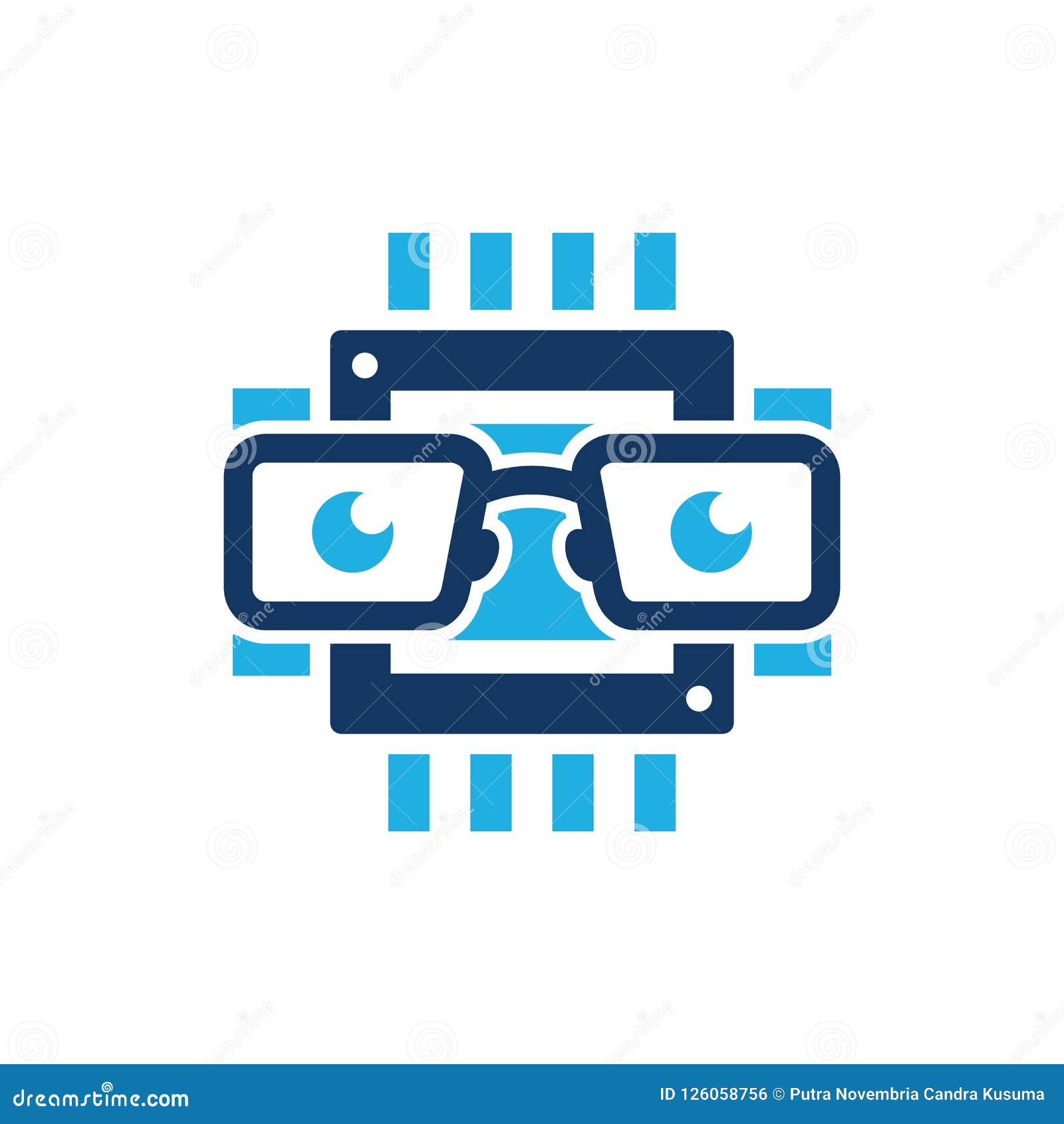Download Chip Geek Logo Icon Design stock vector. Illustration of machine - 126058756