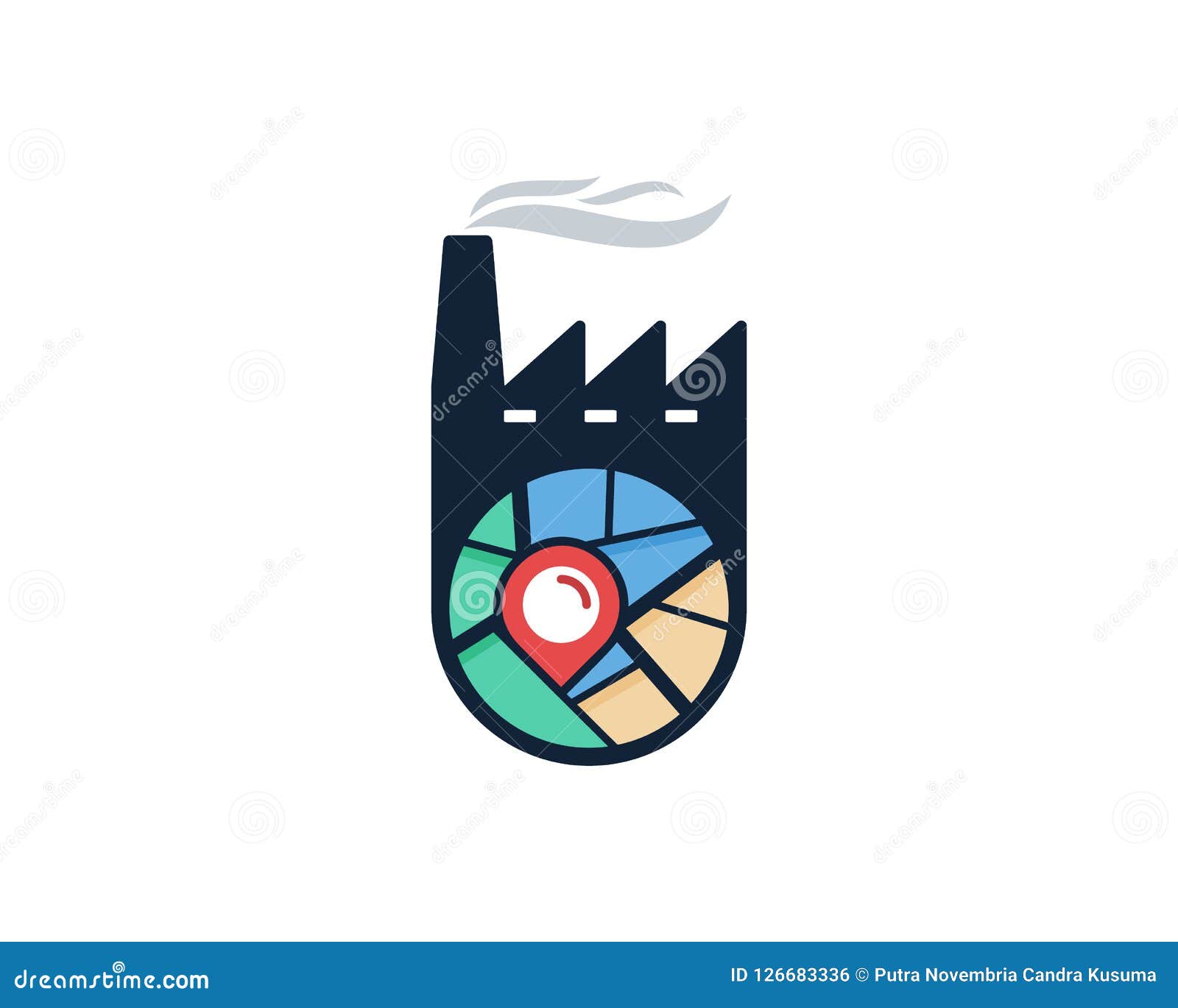Design Can Be Used As Logo Icon As Complement To Design Factory Map Logo Icon Design 126683336 