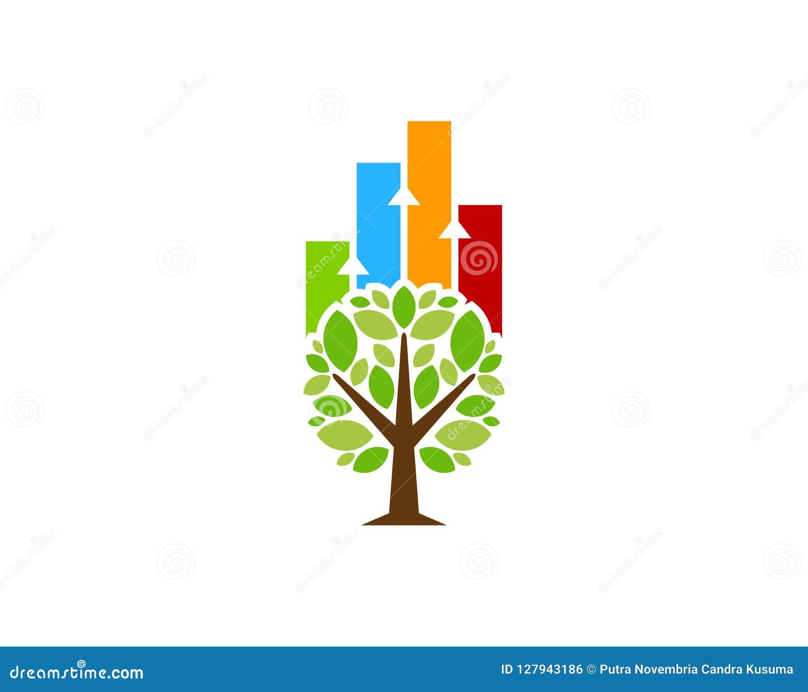 Graph Tree Logo Icon Design Stock Vector - Illustration of branding