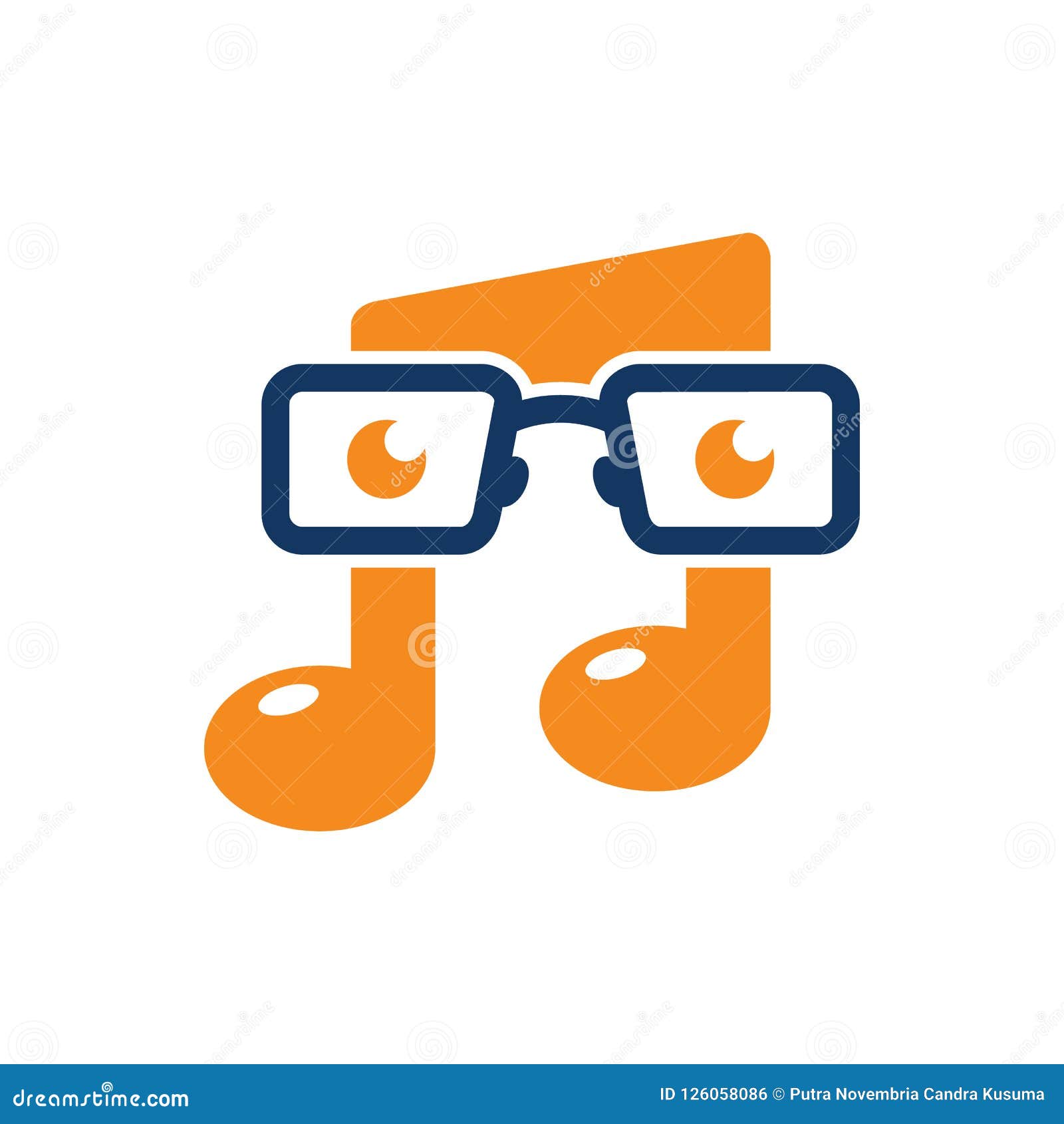 Download Music Geek Logo Icon Design Stock Vector - Illustration of glasses, classic: 126058086