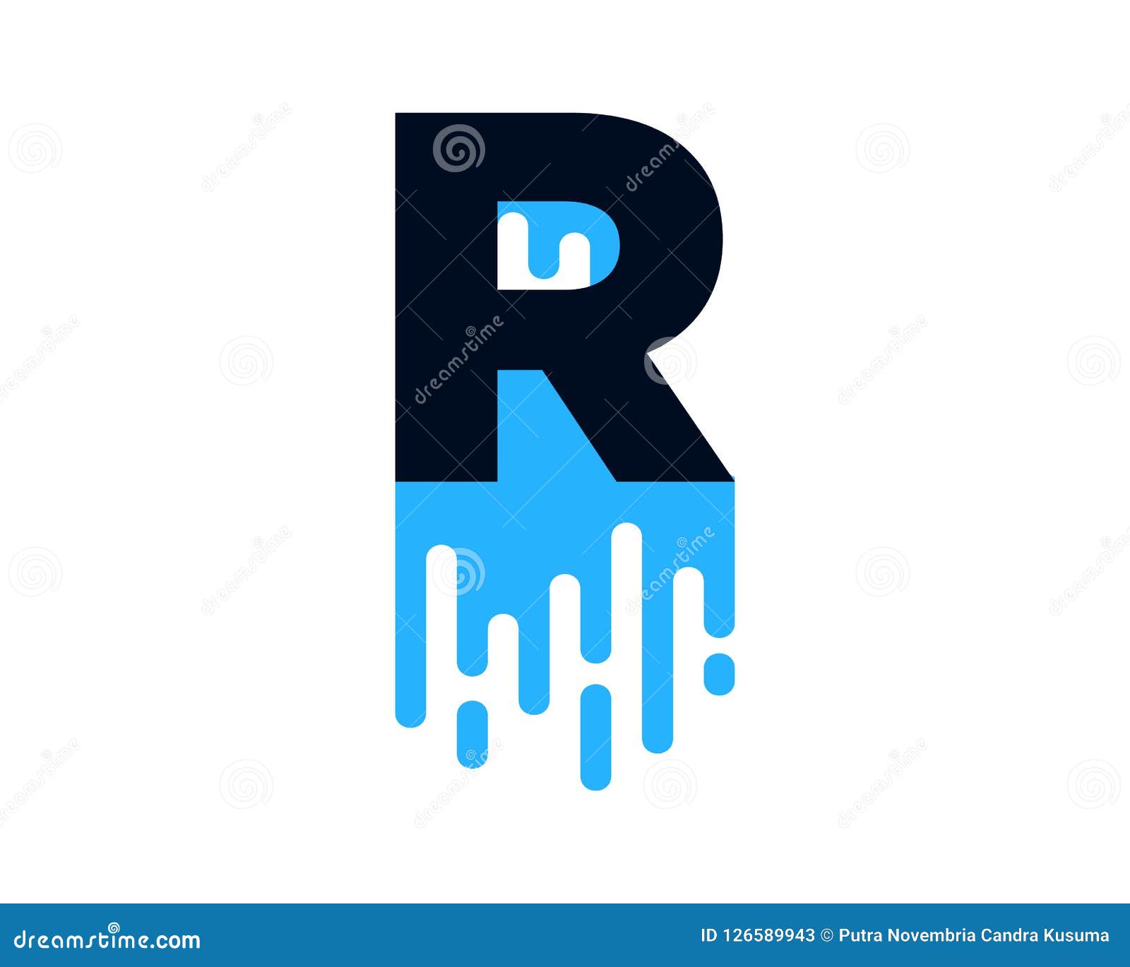 R Letter Wet Paint Logo Icon Design Stock Vector - Illustration of ...