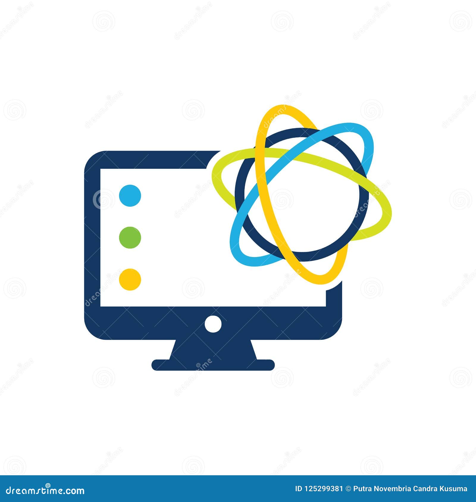 Science Computer Logo Icon Design Stock Vector Illustration Of