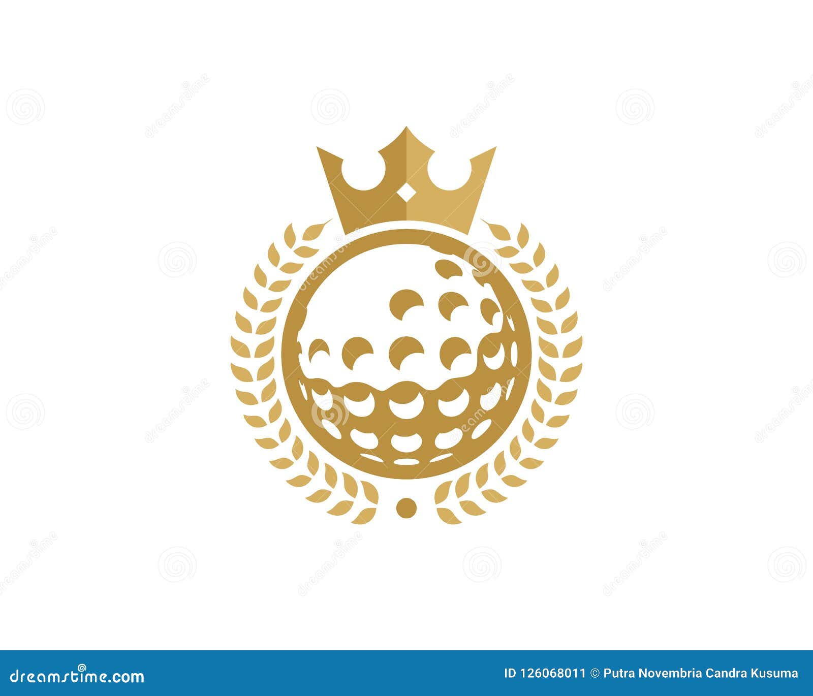 Crown Golf Logo Icon Design Stock Vector Illustration of abstract