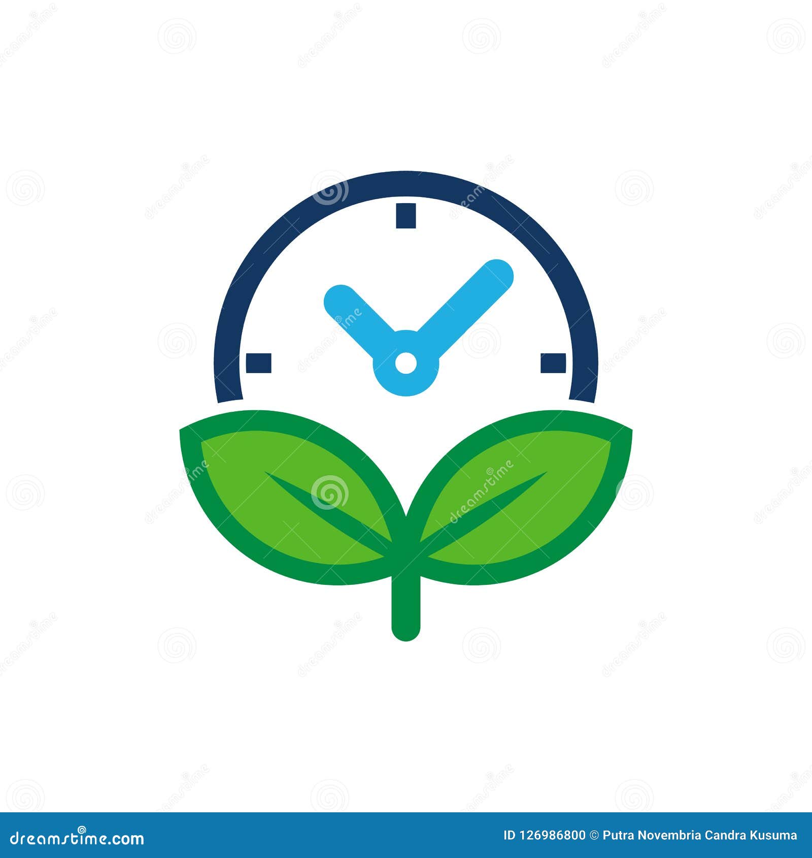 Time Nature Logo Icon Design Stock Vector Illustration of branding