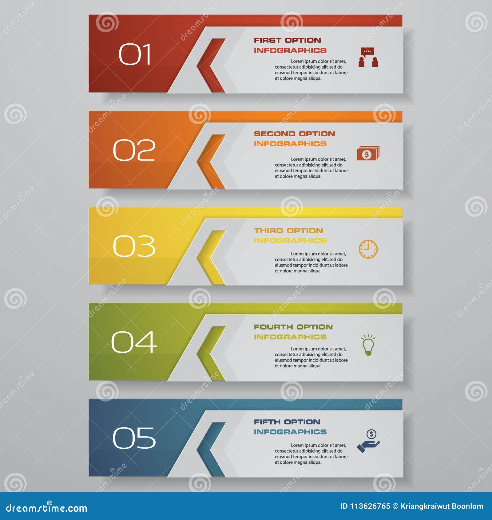  clean number banners template/graphic or website layout. .