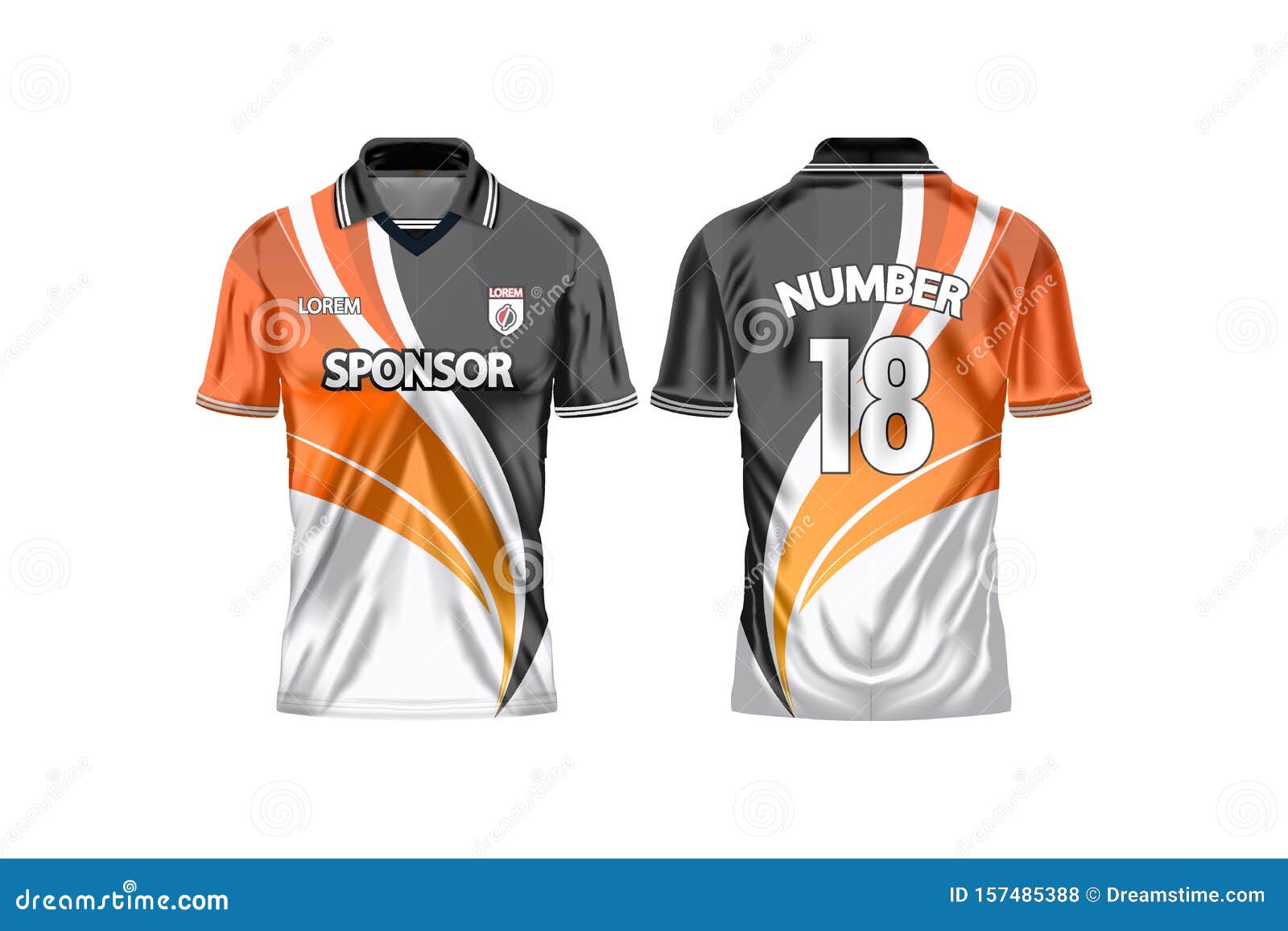 Download T-shirt Sport Design For Women, Soccer Jersey Mockup For Football Club. Uniform Template. Stock ...