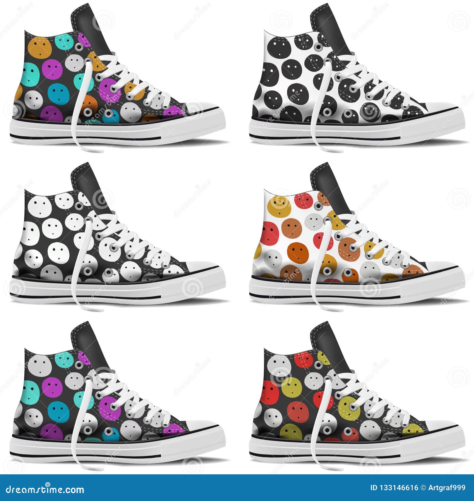 Download Design Collection Of Realistic Sneakers Mock Up On White ...