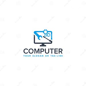 Computer Repair Logo Stock Illustrations 9 346 Computer Repair Logo 