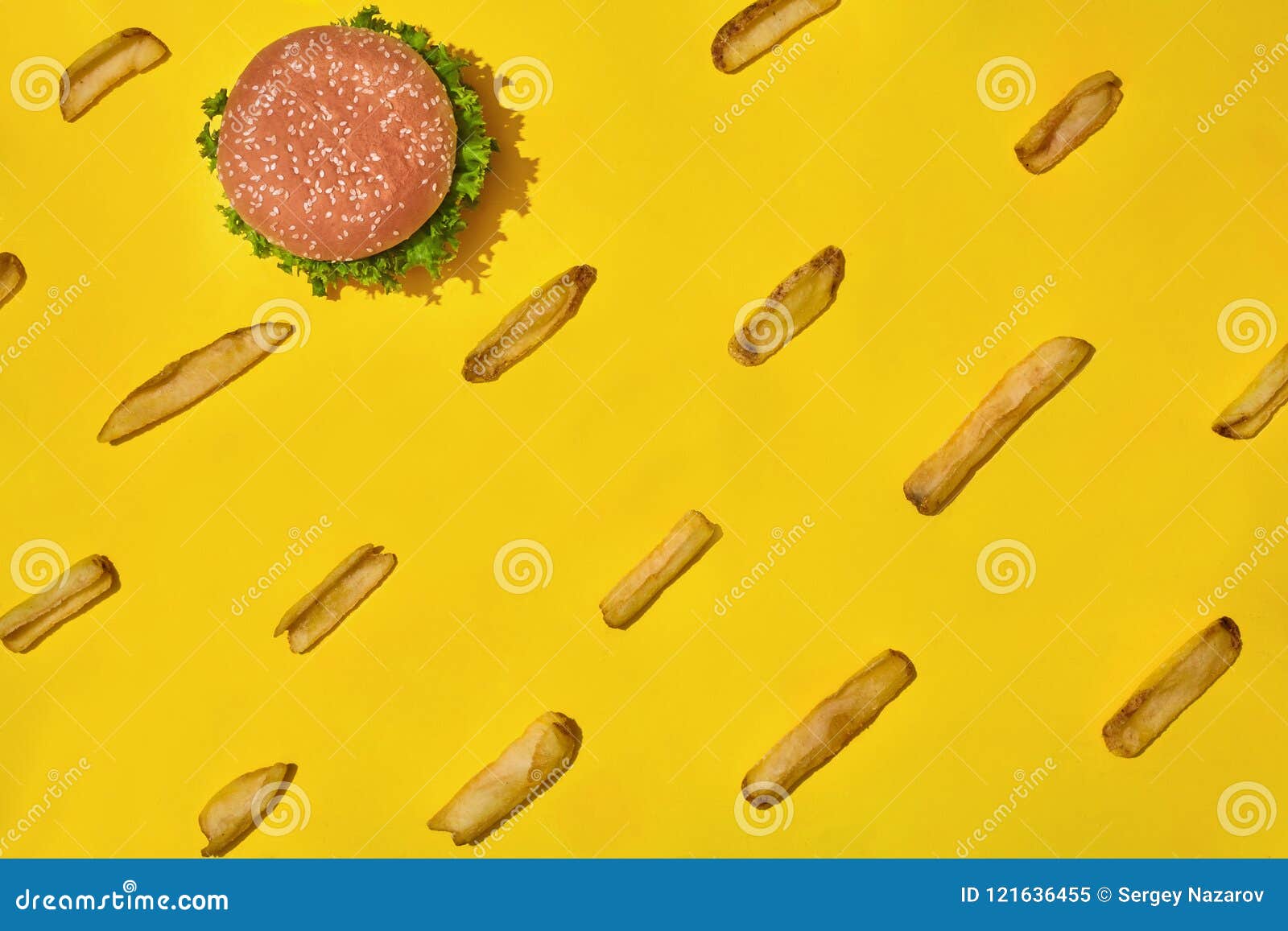 Download Design Concept Of Mockup Burger And French Fries Set On Yellow Background Stock Image Image Of Chips Bread 121636455 PSD Mockup Templates