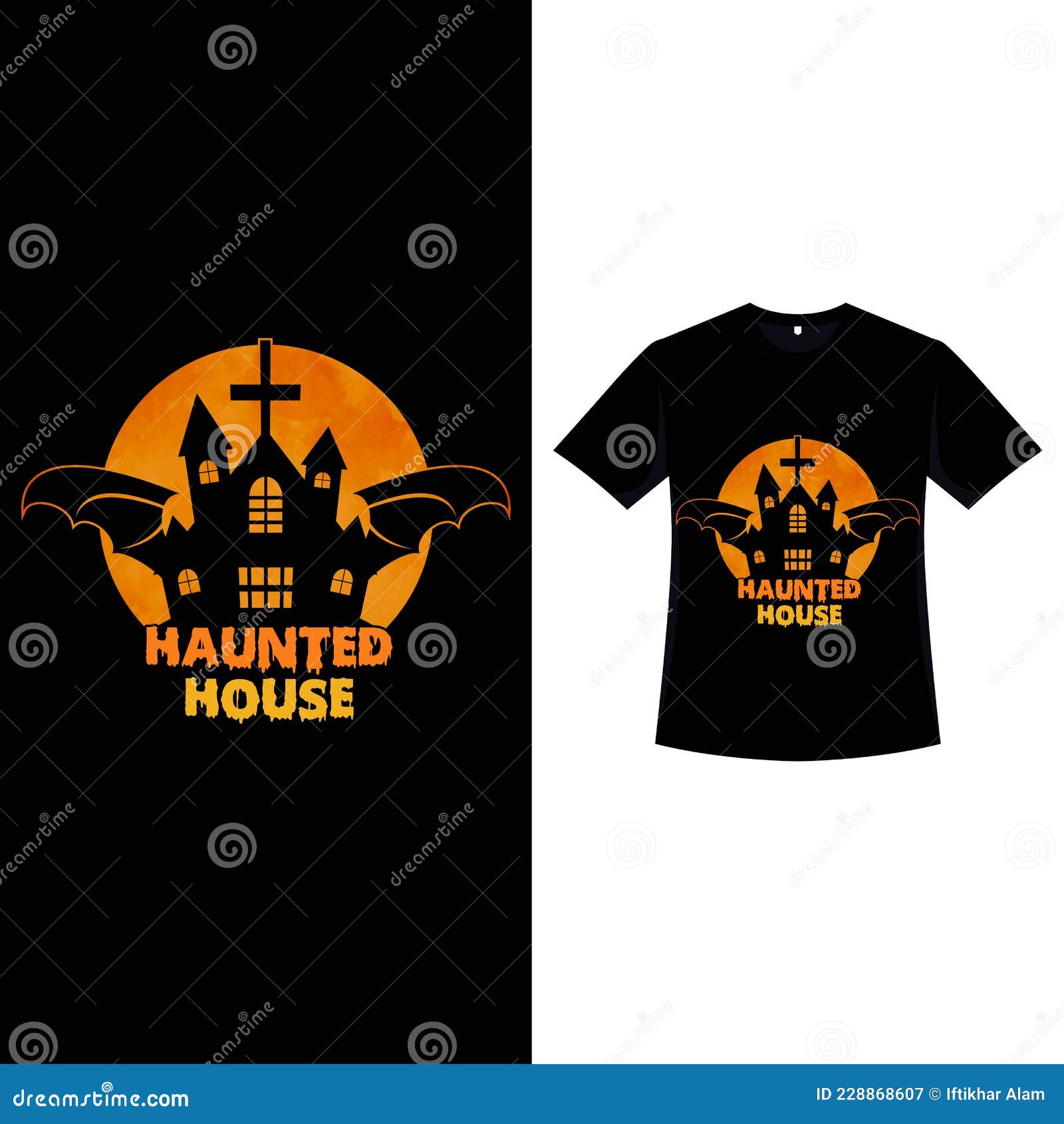 Design de camiseta de halloween de gato assustador