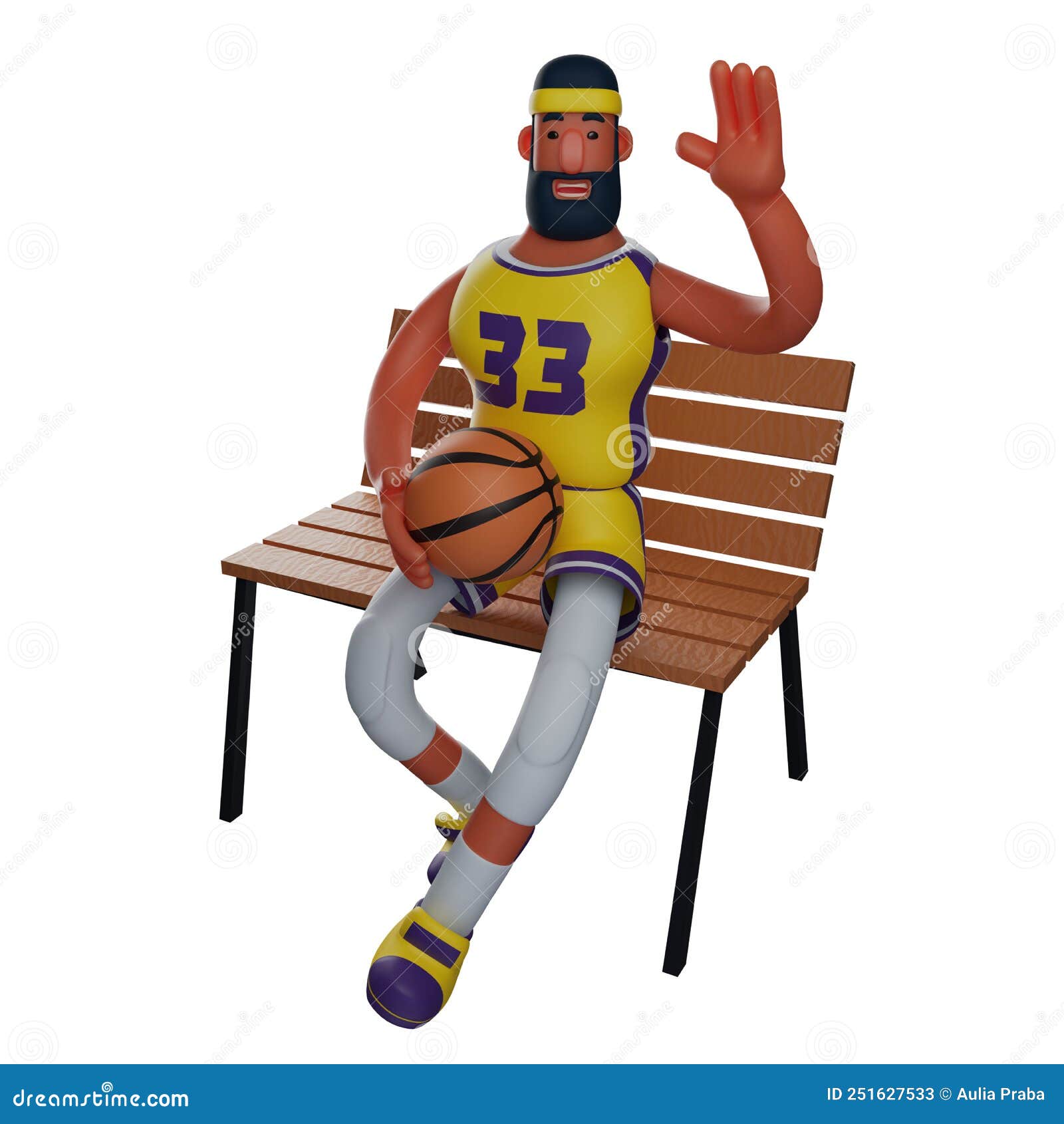 3d ilustração. Diversão atleta 3d desenho animado personagem