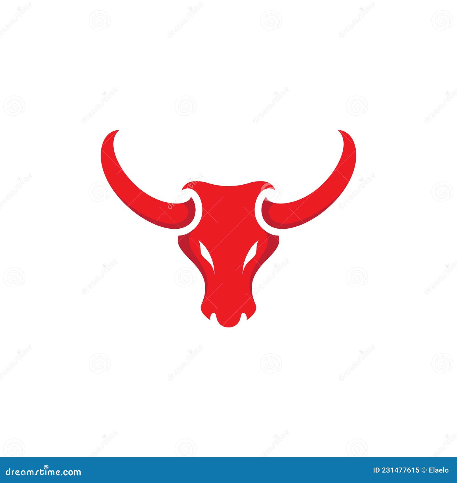 Design de logotipo engraçado do mascote do touro
