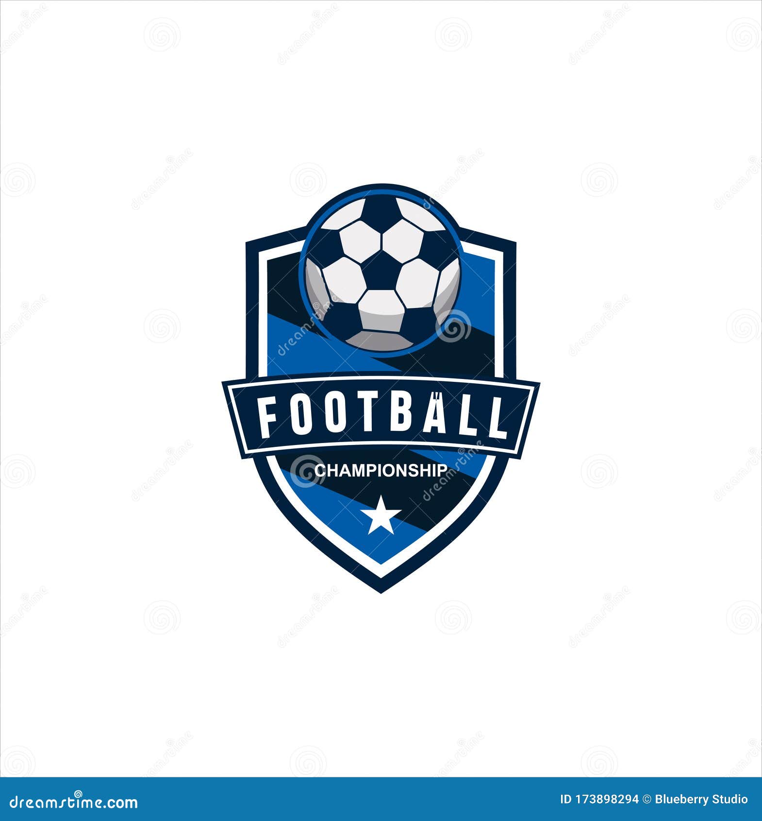 Ilustração de design de vetor de logotipo de time de futebol