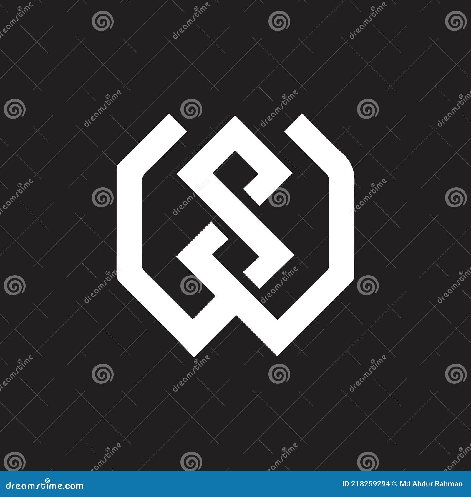 Design de logotipo de carta sss com forma de círculo. design de