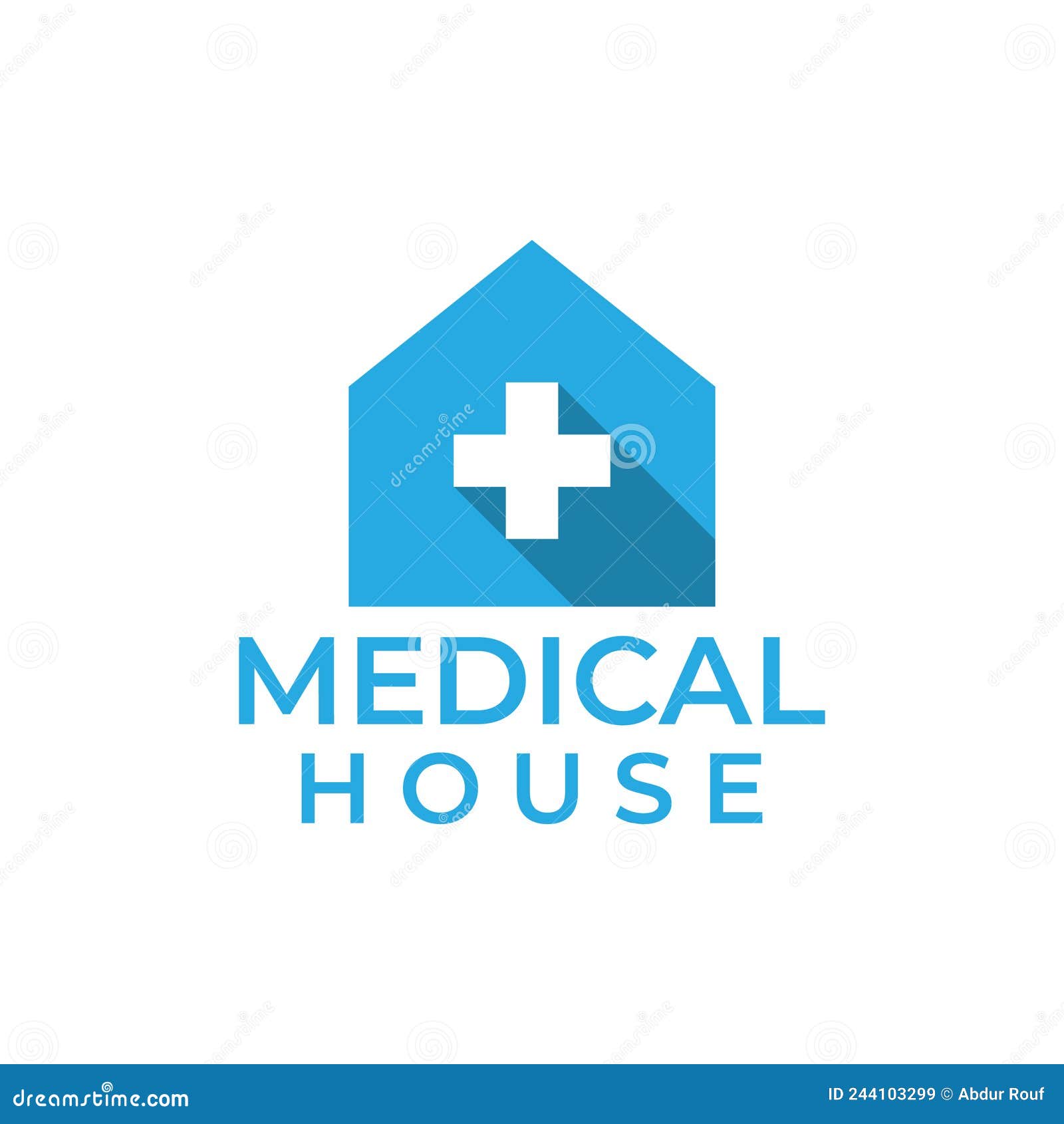 ícone Do Lar Care. Logotipo Da Casa Médica. Vetor Em Fundo