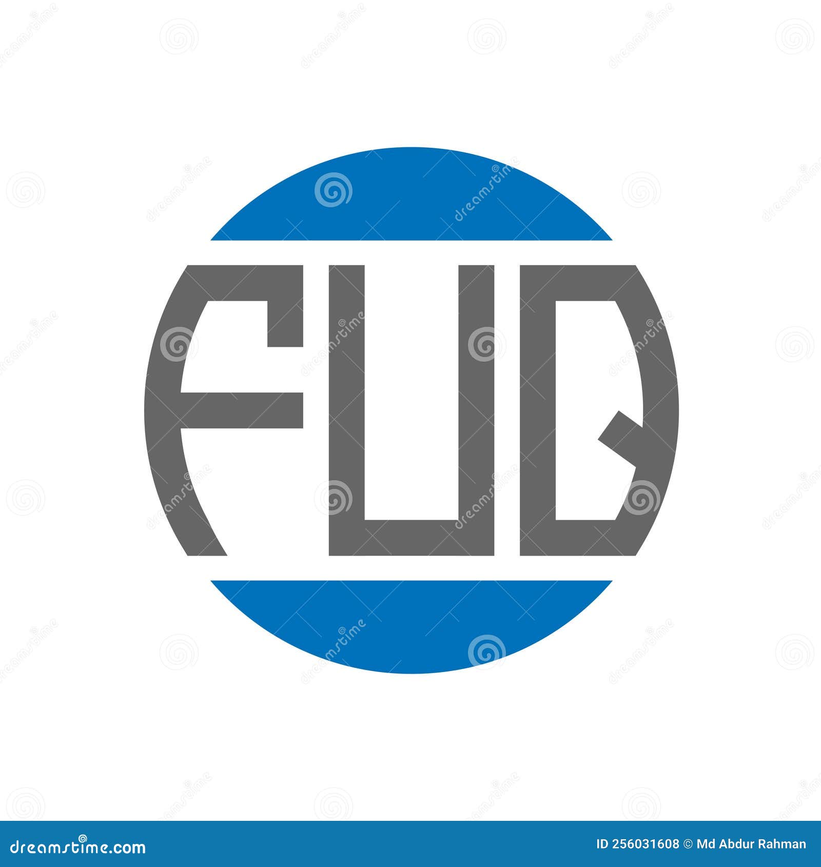 Design Do Logotipo Da Letra Fuq Em Fundo Branco. Conceito De Logotipo