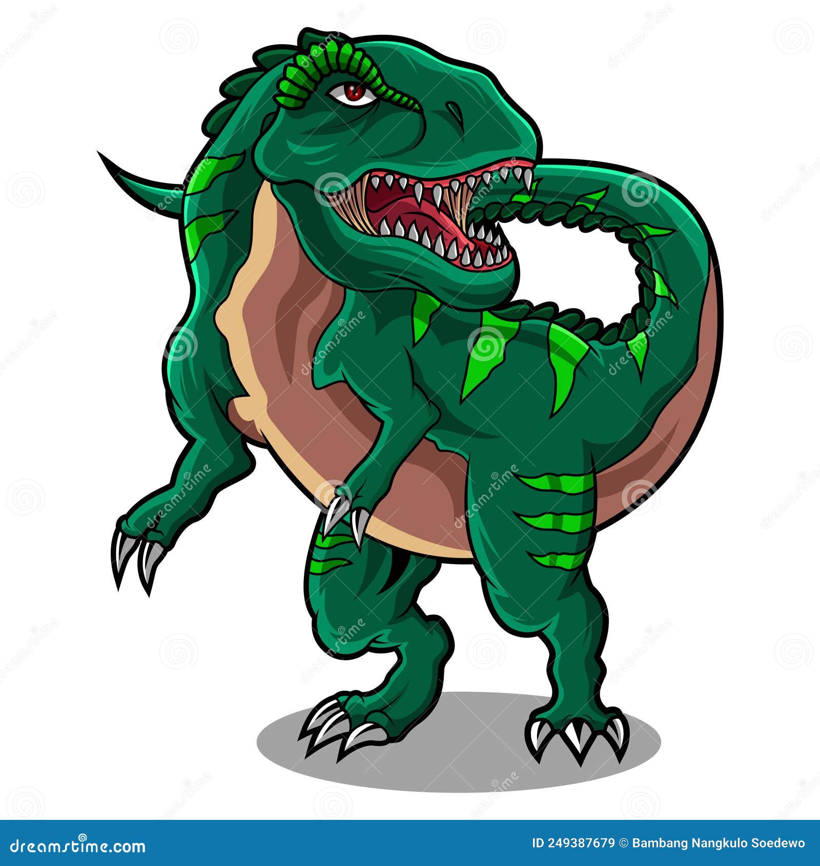 Dinossauro Esporte Mascote Logotipo Design T Rex Cabeça Mascote