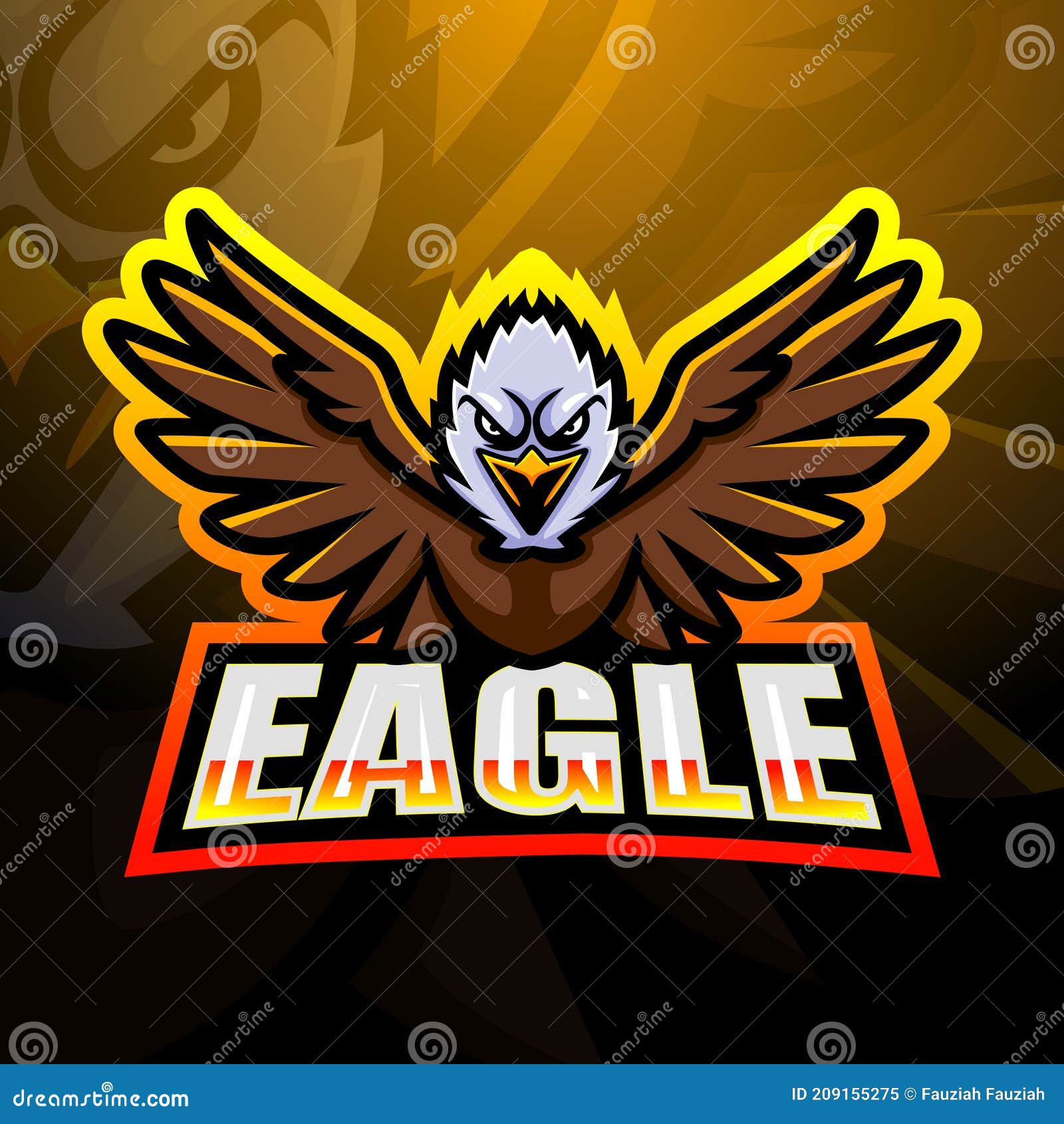 Design de logotipo de mascote eagles esport