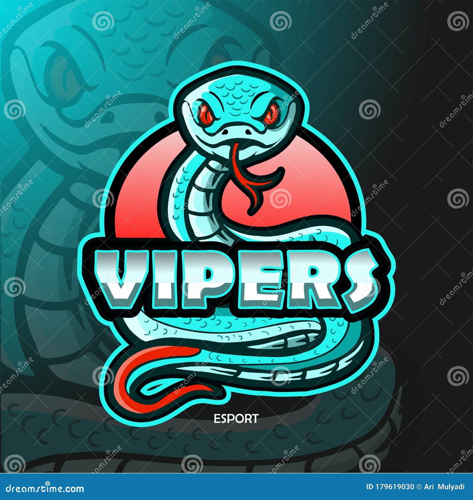 Design Do Logotipo Do Mascote De Esportes De Cobra De Viper