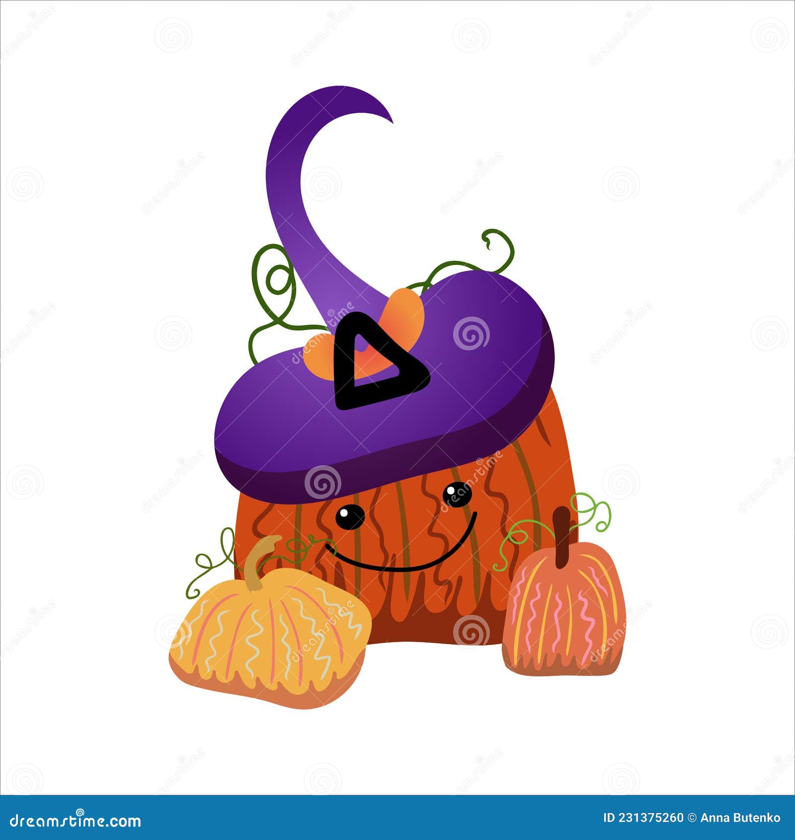 desenho de abóbora mascote kawaii fofas ilustrações de halloween de abóbora  3708961 Vetor no Vecteezy