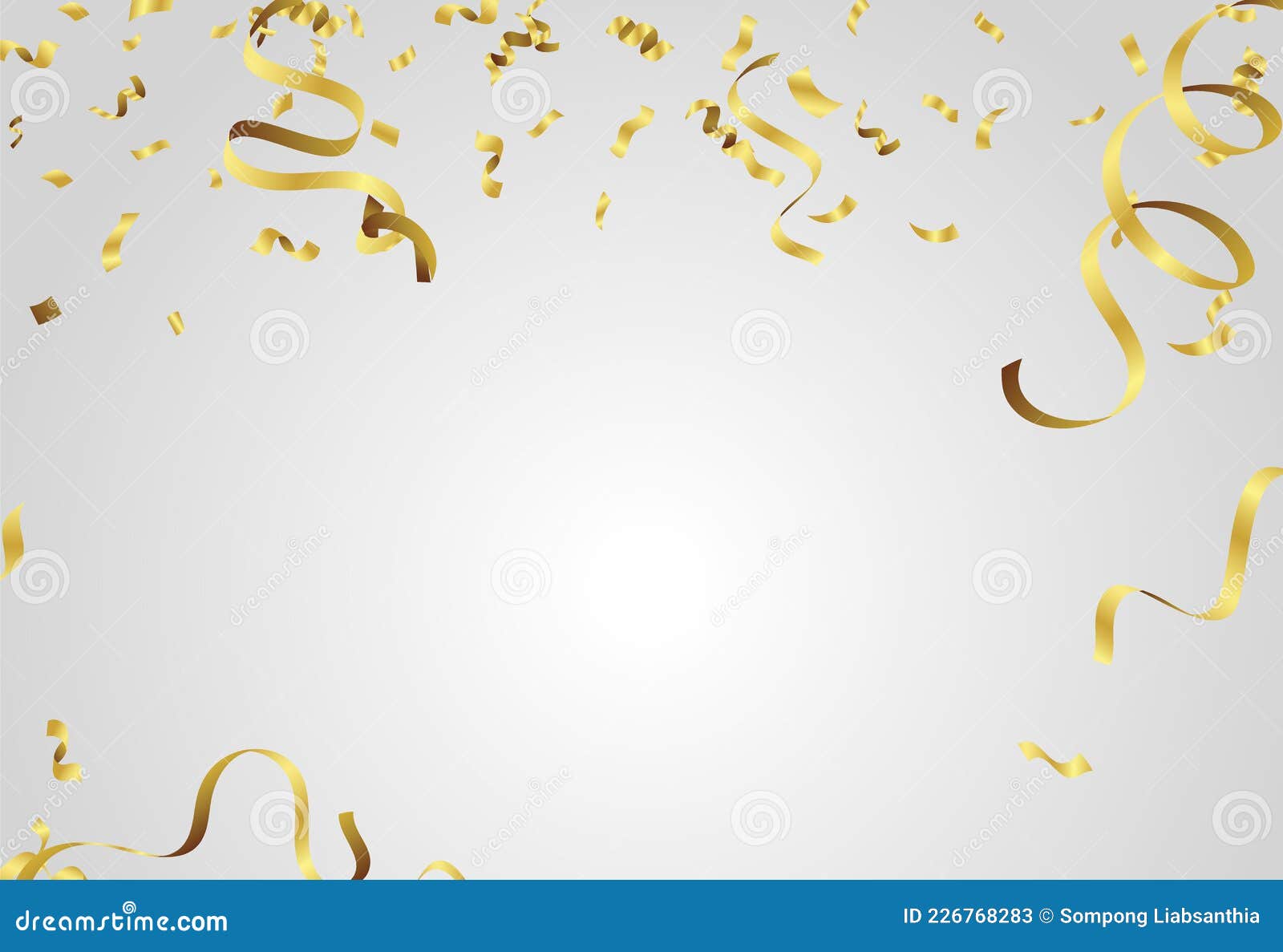 Design Festif. Bordure De Confetti or Brillant Isolé Sur Fond Blanc. Cadre  De Décoration De Fête Pour Anniversaire Illustration de Vecteur -  Illustration du scintillement, festif: 226768283