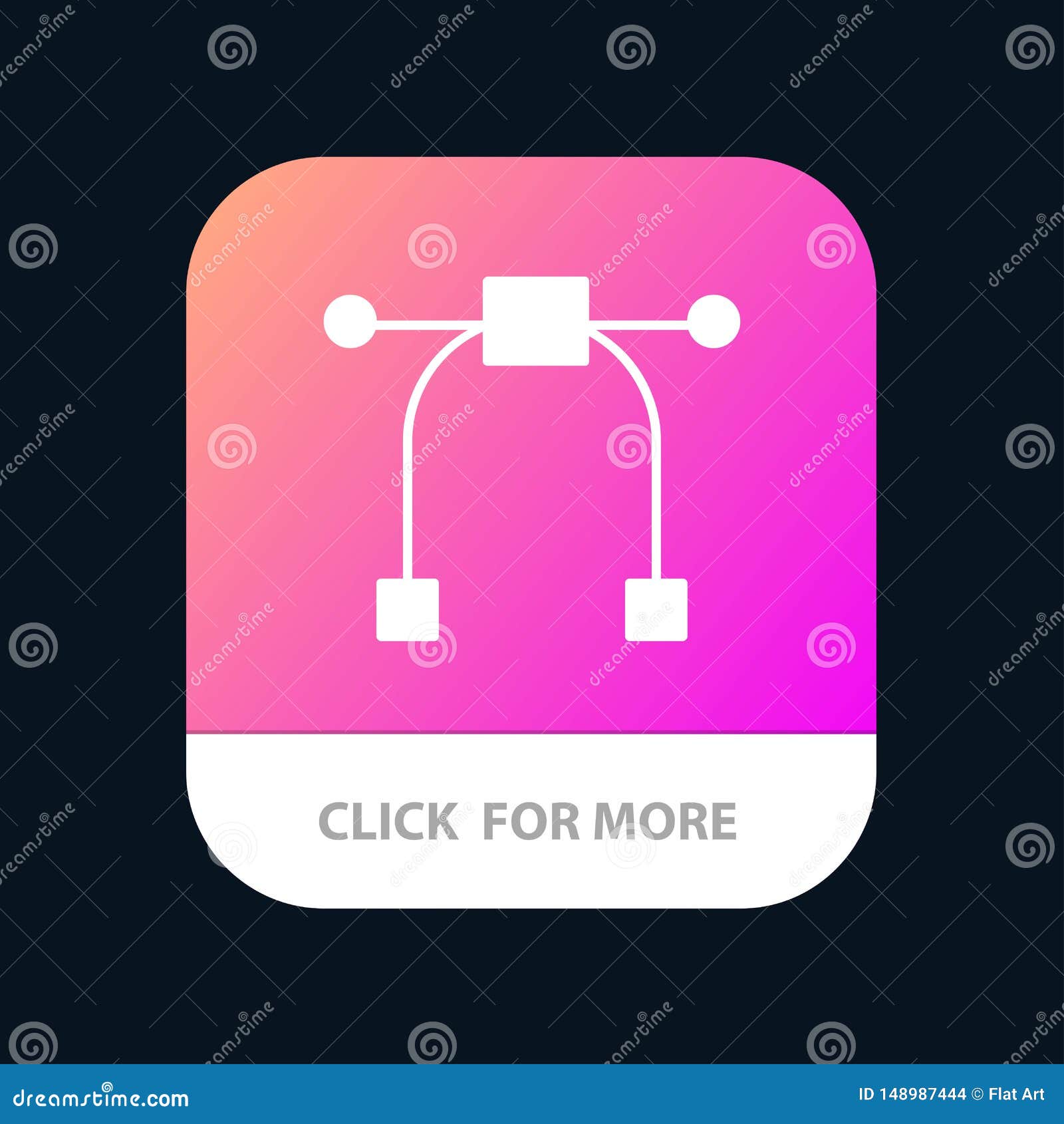 Design Graphic Tool Mobile App Button Android And Ios Glyph
