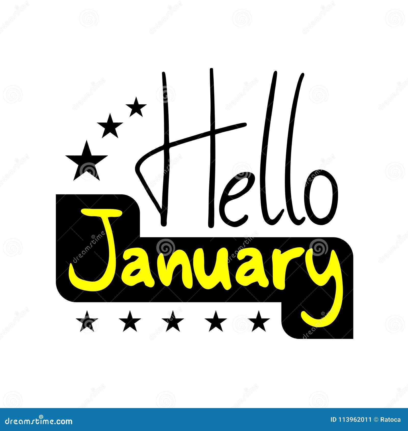 Hello January symbol stock vector. Illustration of symbol 113962011